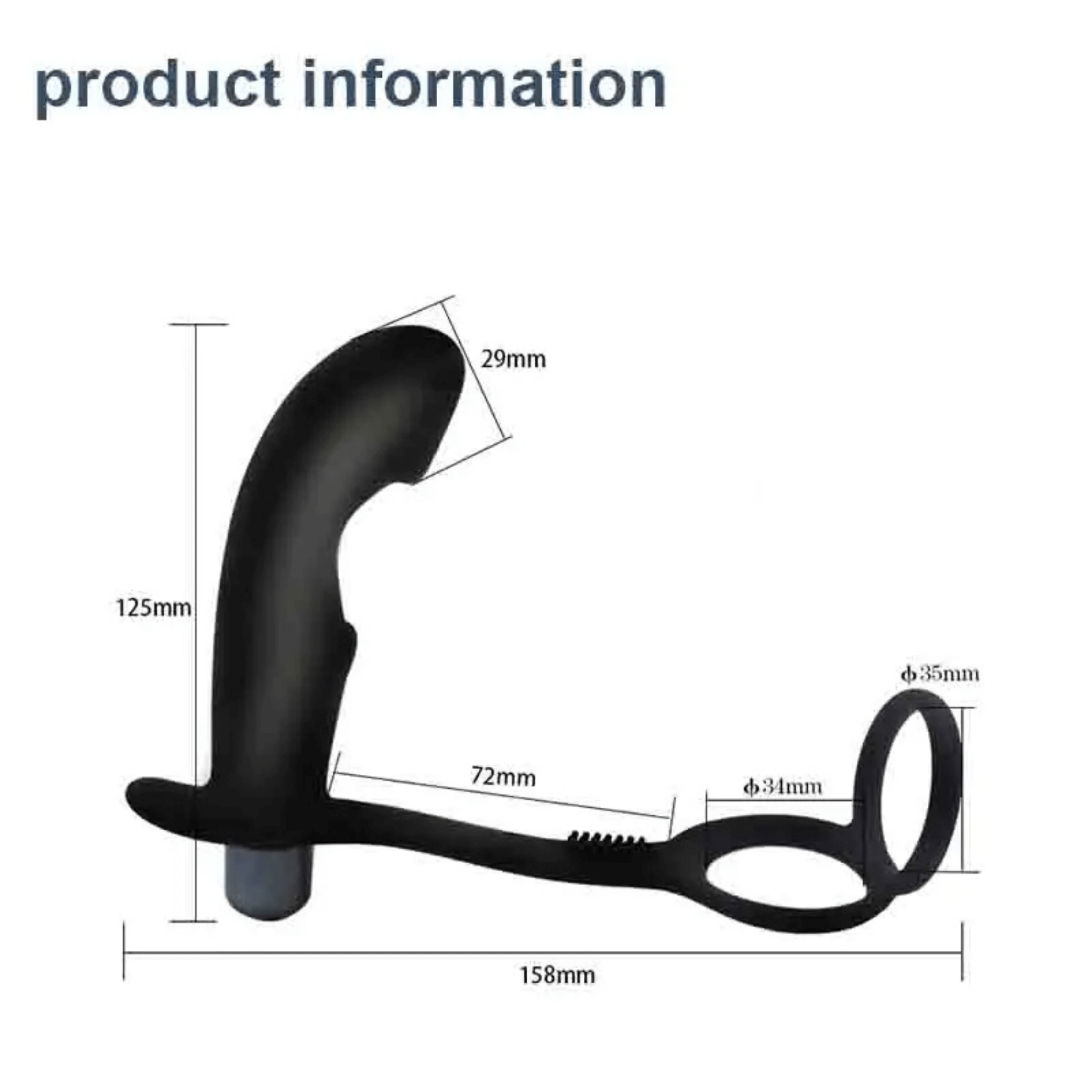 Ripple Reach Vibrating Prostate Massager with Cock Ring - 4Play Essentials