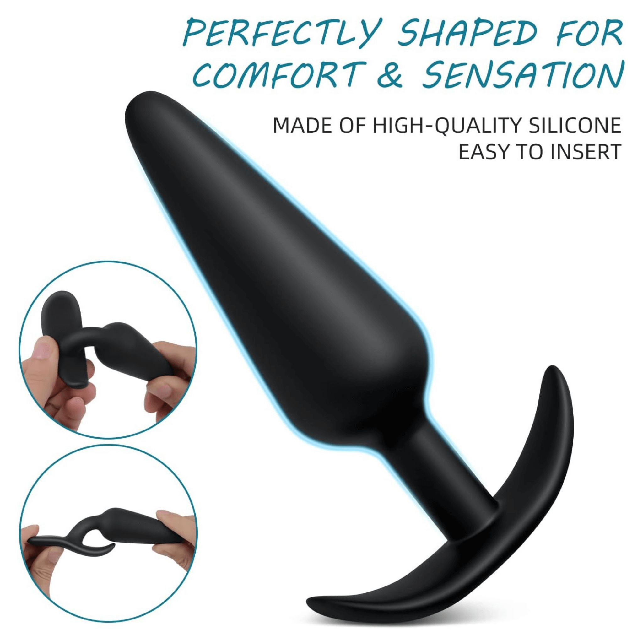 Anchor Base Trio Silicone Butt Plug Set (3pcs) - 4Play Essentials