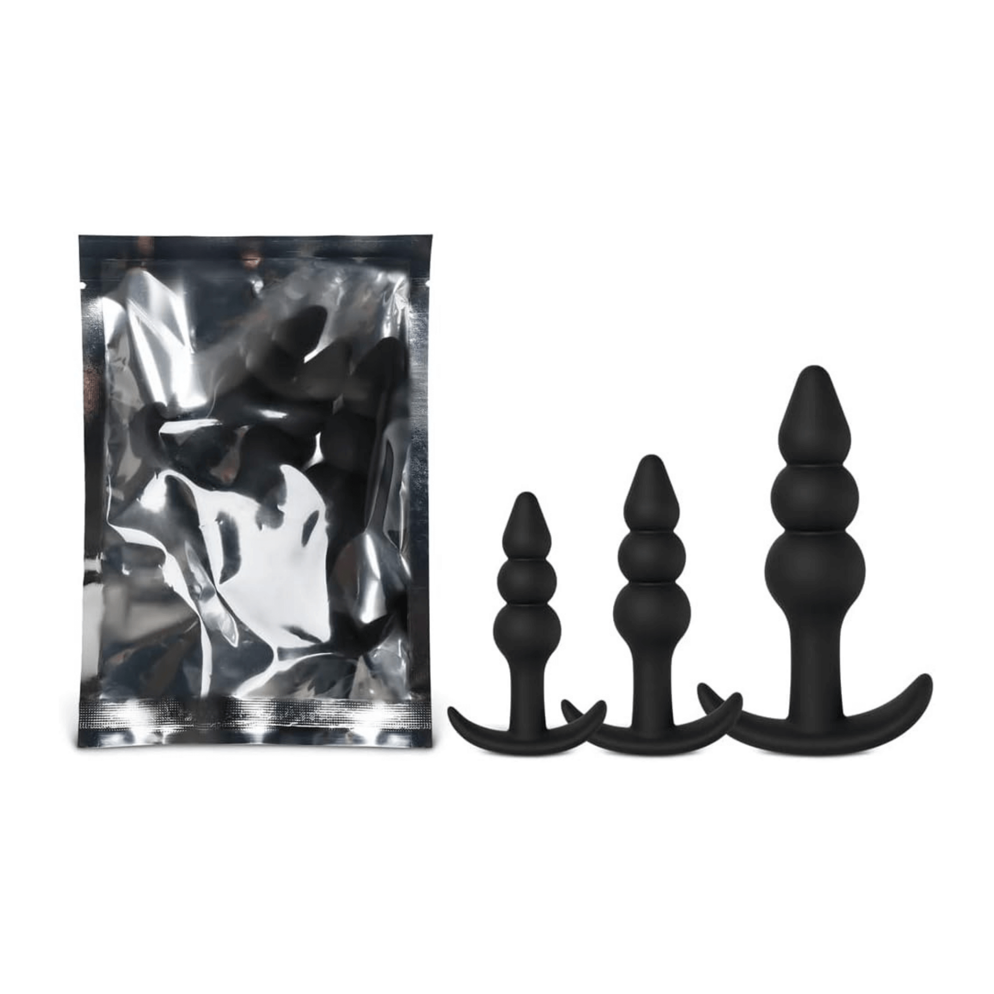 Beaded Delight Silicone Butt Plug Set (3pcs) - 4Play Essentials