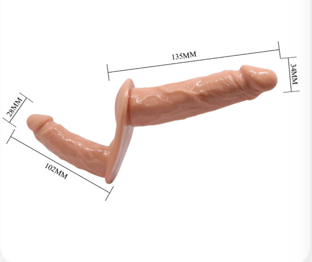 Baile Ultra Passionate Double Dildo Strap-On size