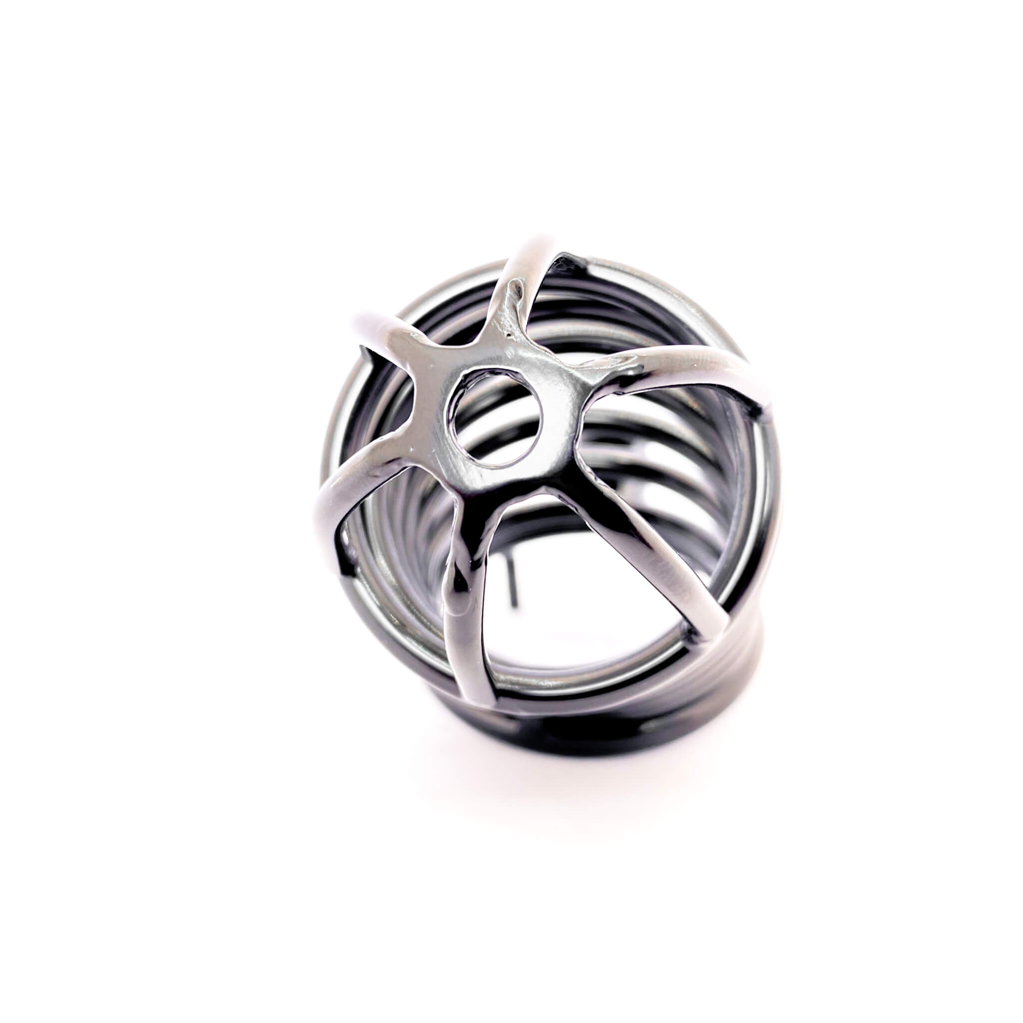 Black Metal chastity Cage