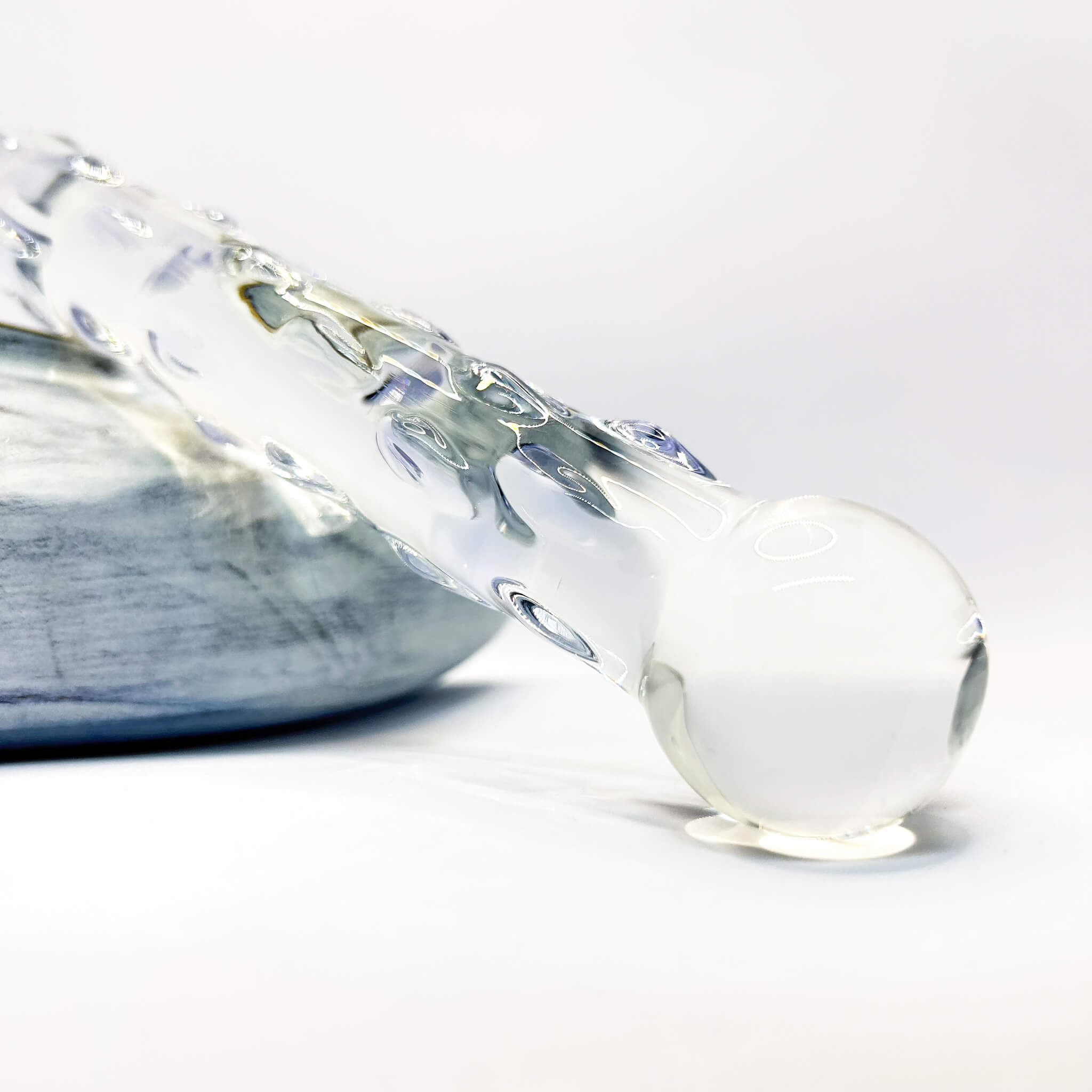Bumpy Texture Glass Dildo Massager