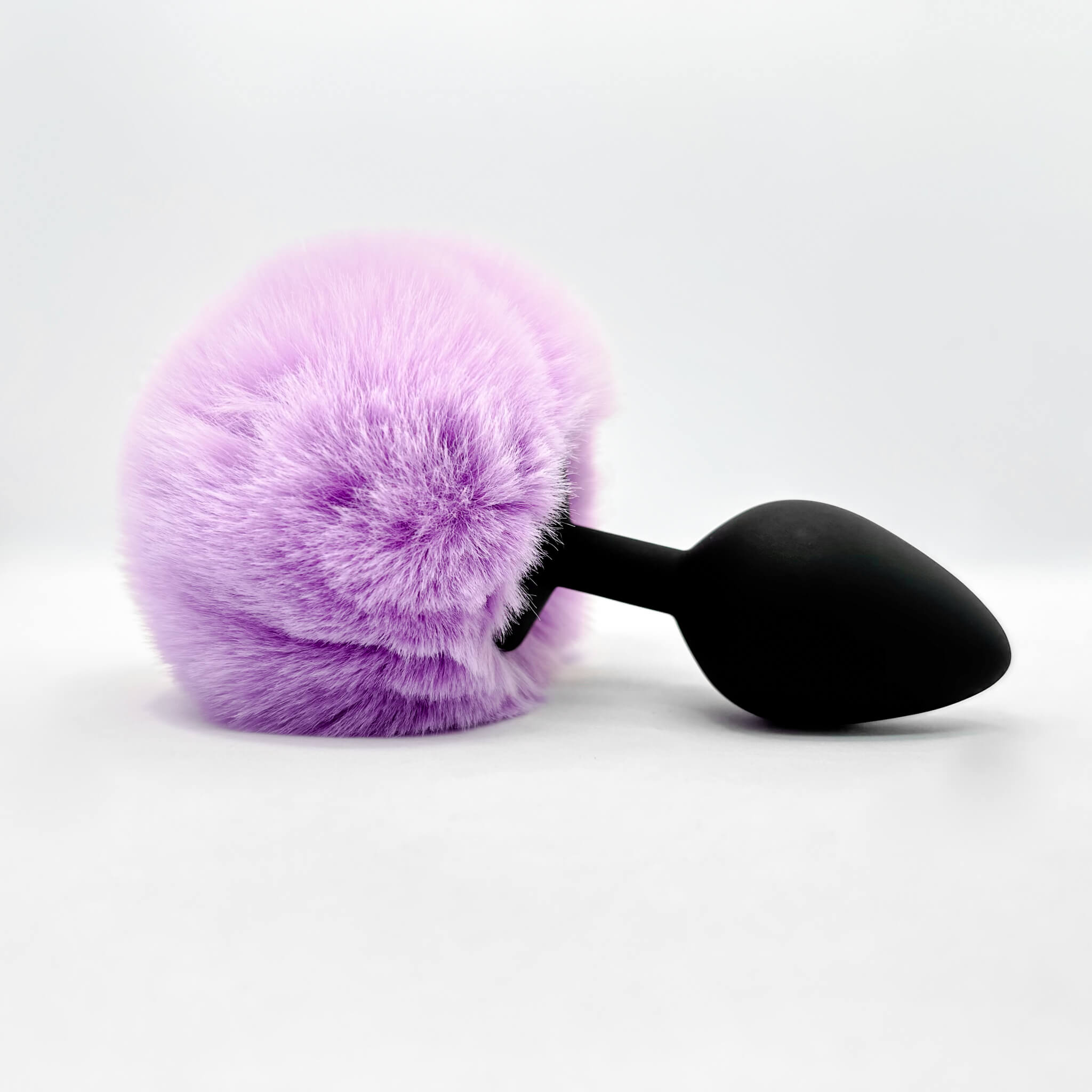 Bunny Tail with Silicone Butt Plug Purple