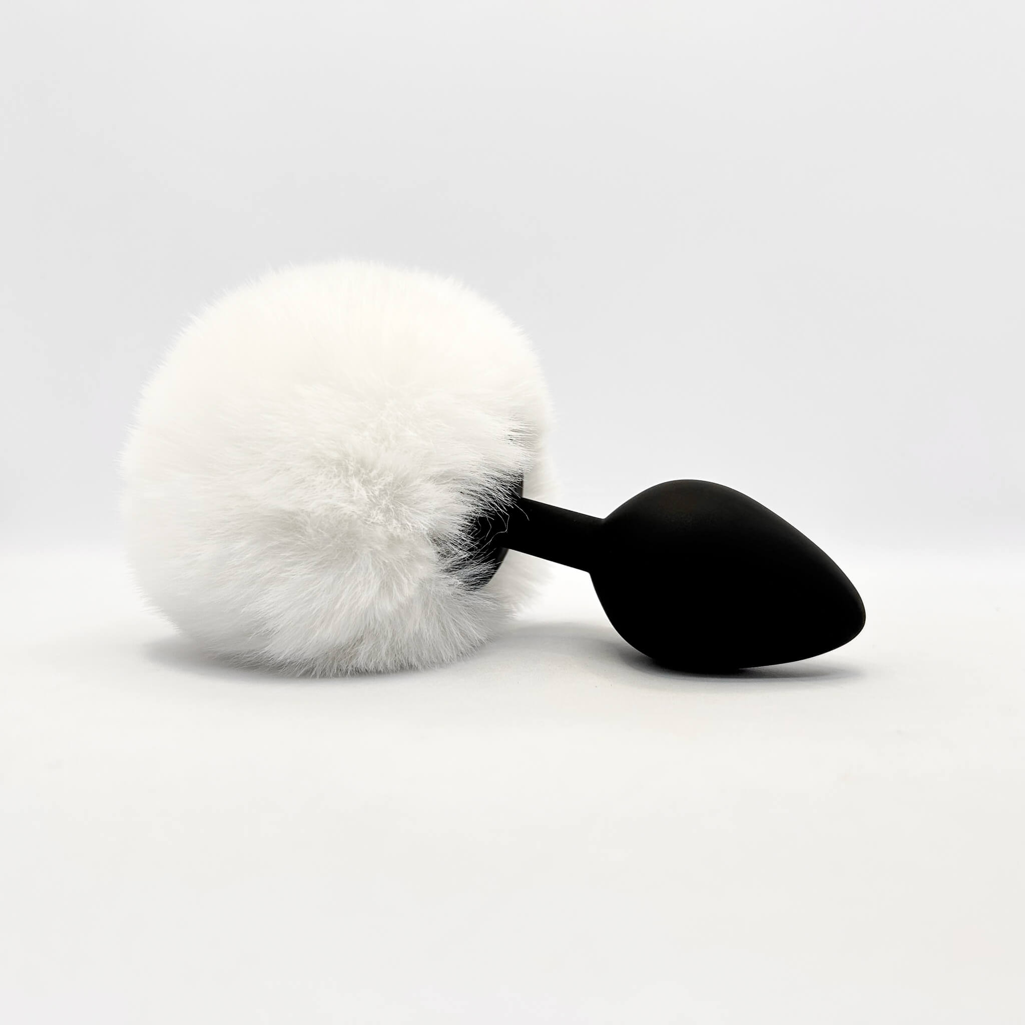 Bunny Tail with Silicone Butt Plug White