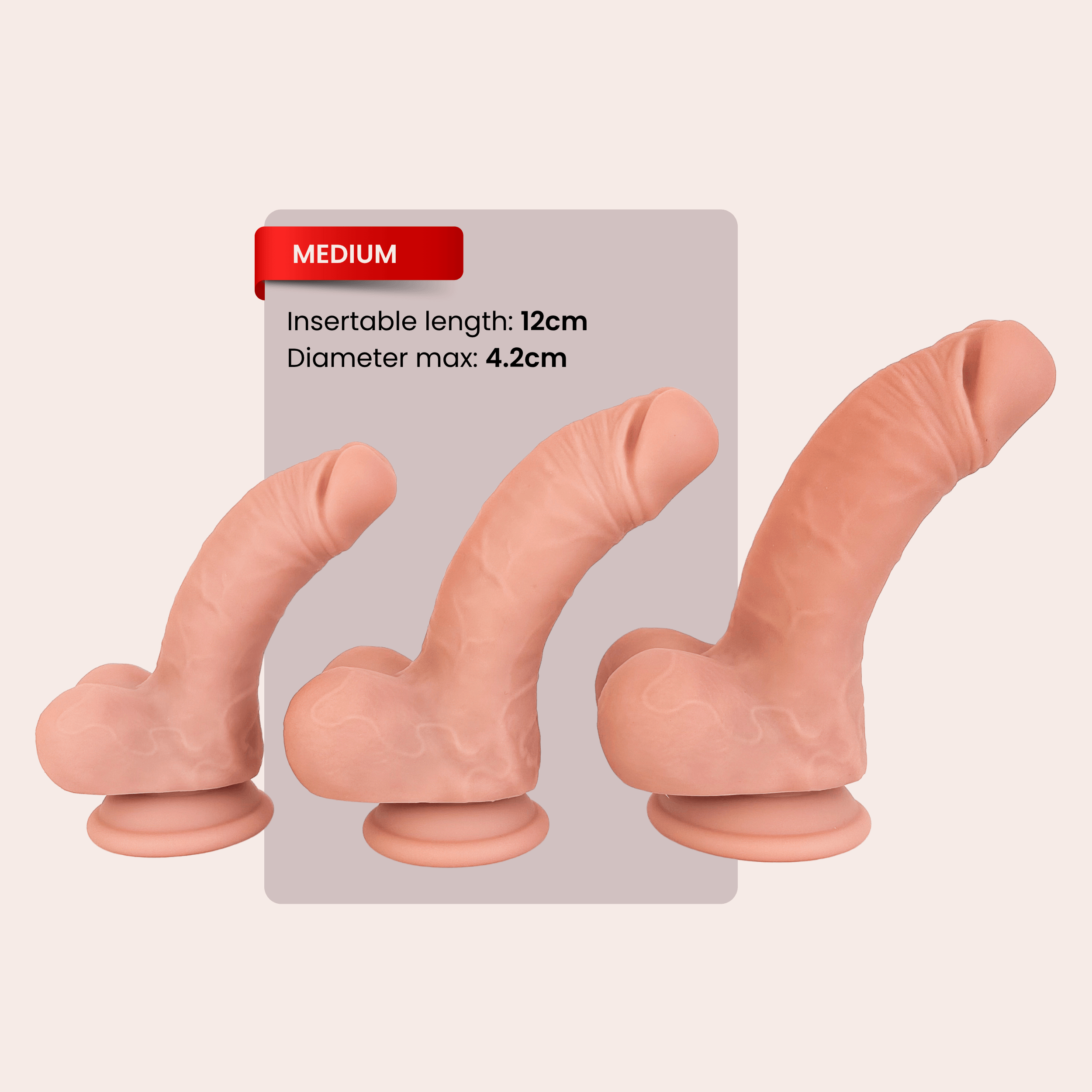 CurveMate Natural Bend Realistic Dildo - Medium