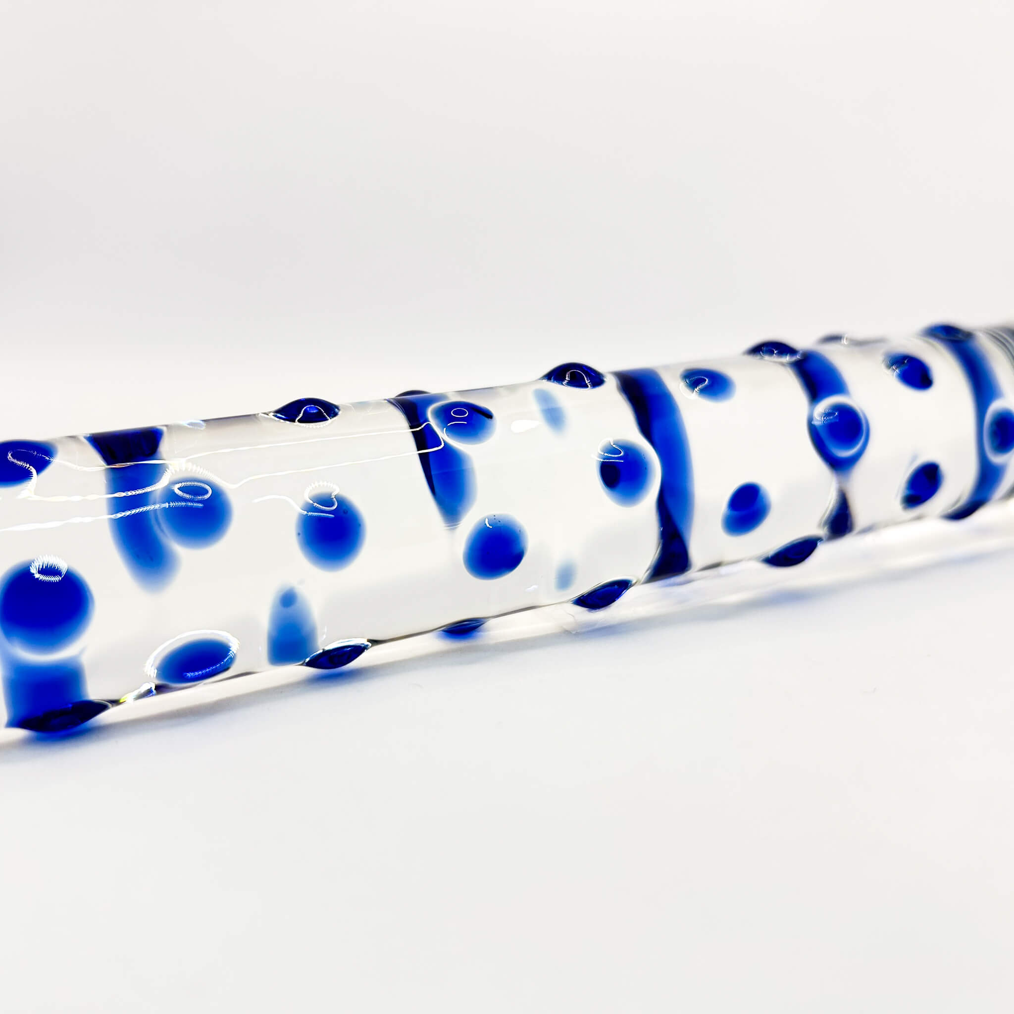 Dotted glass dildo massager