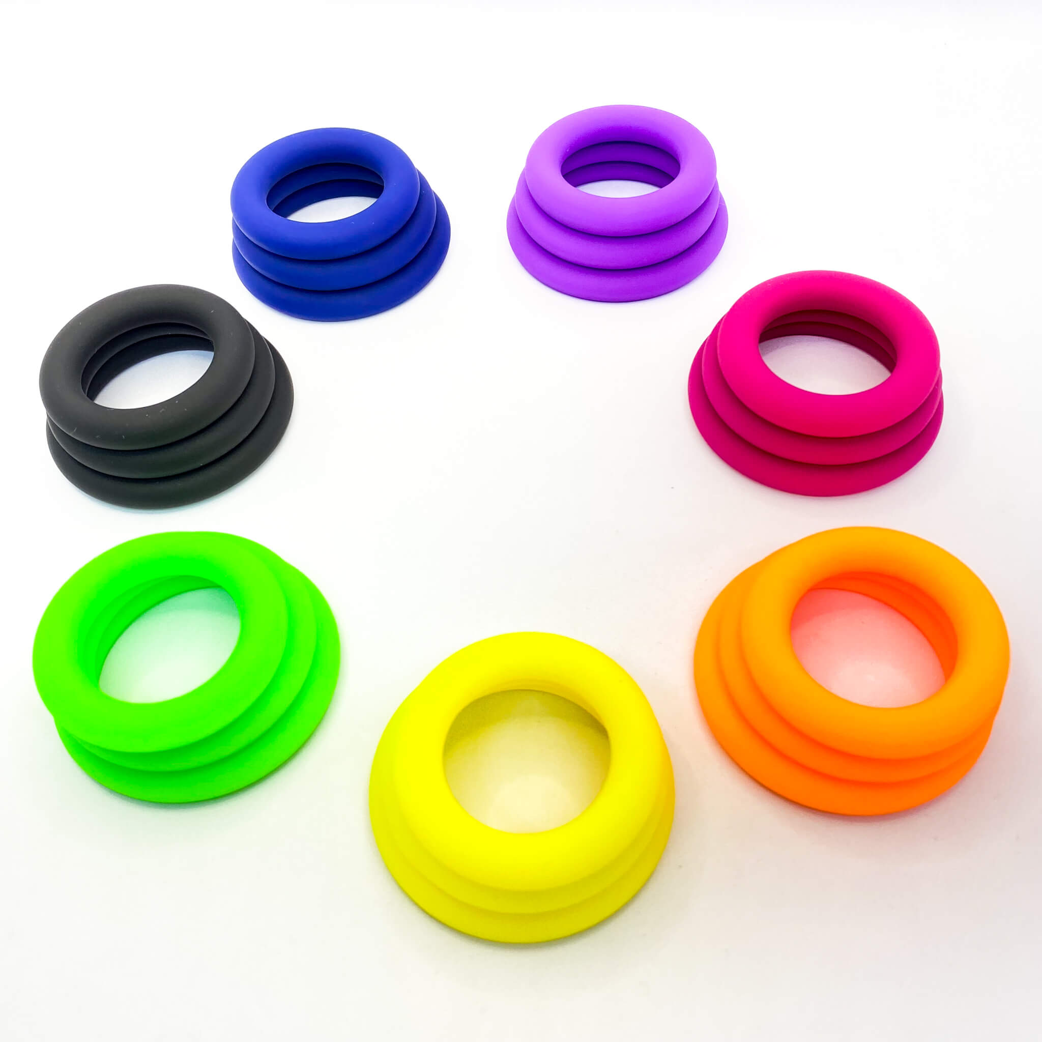 Extra Thick Silicone Cock Ring Set (3pcs)