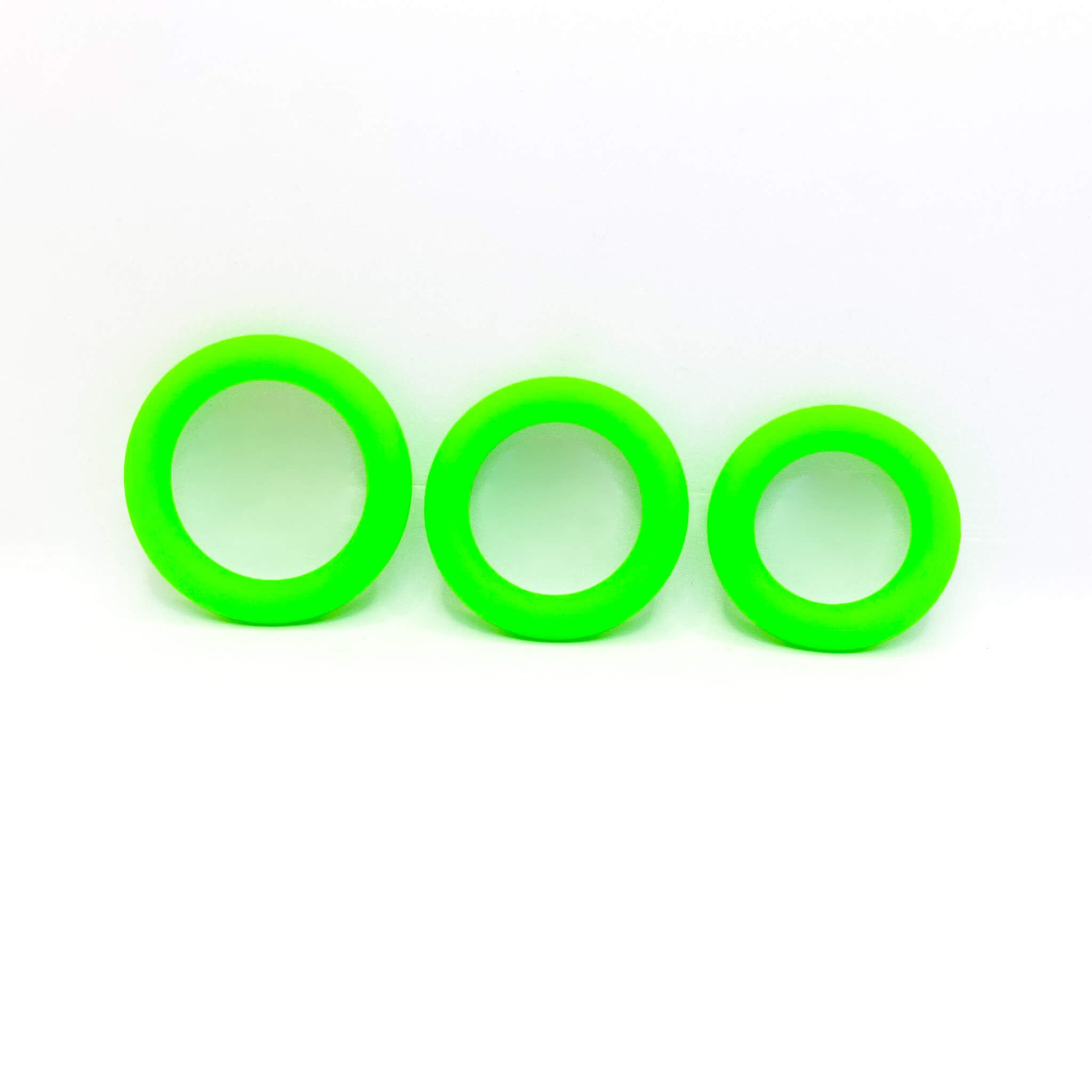 Extra Thick Silicone Cock Ring Set lime