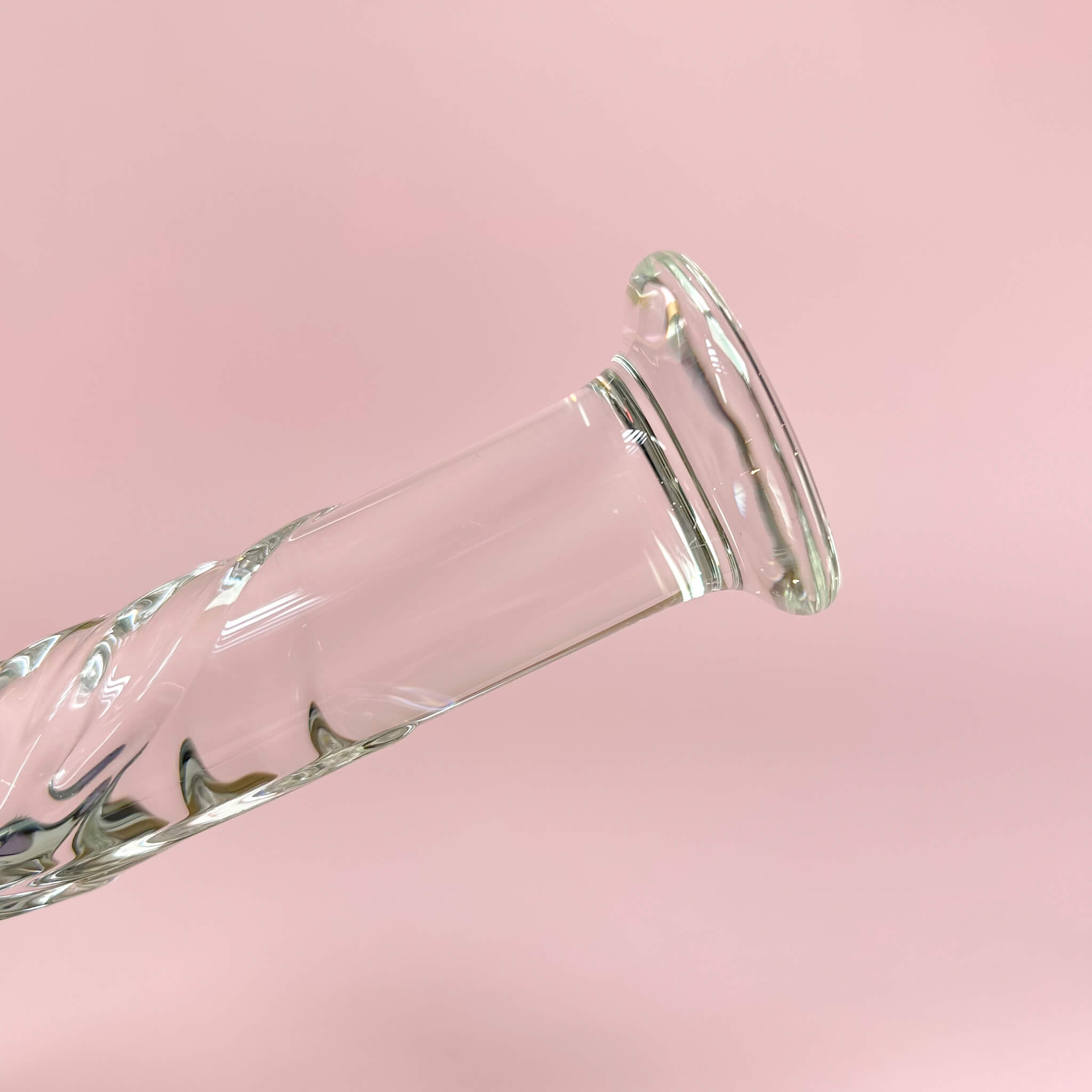 Curved Glass Dildo with Veins