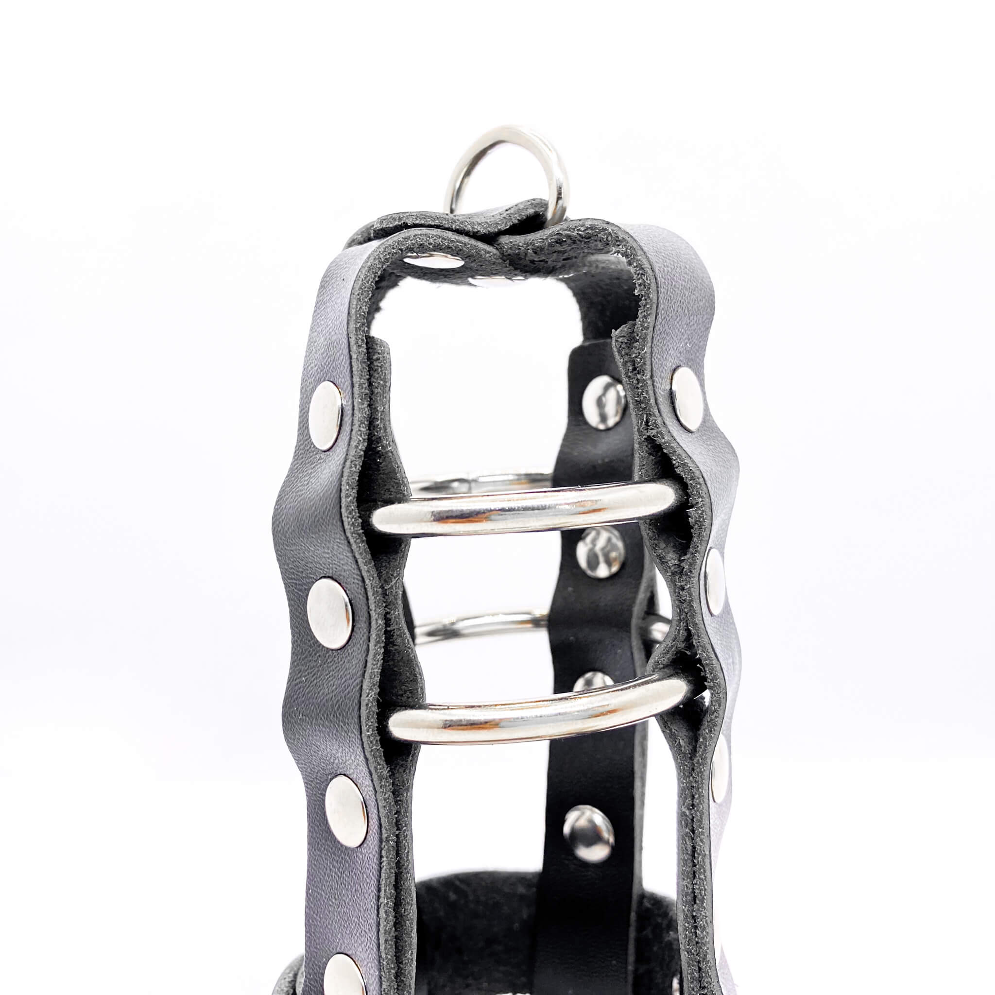 Lockable Leather Cock chastity cages