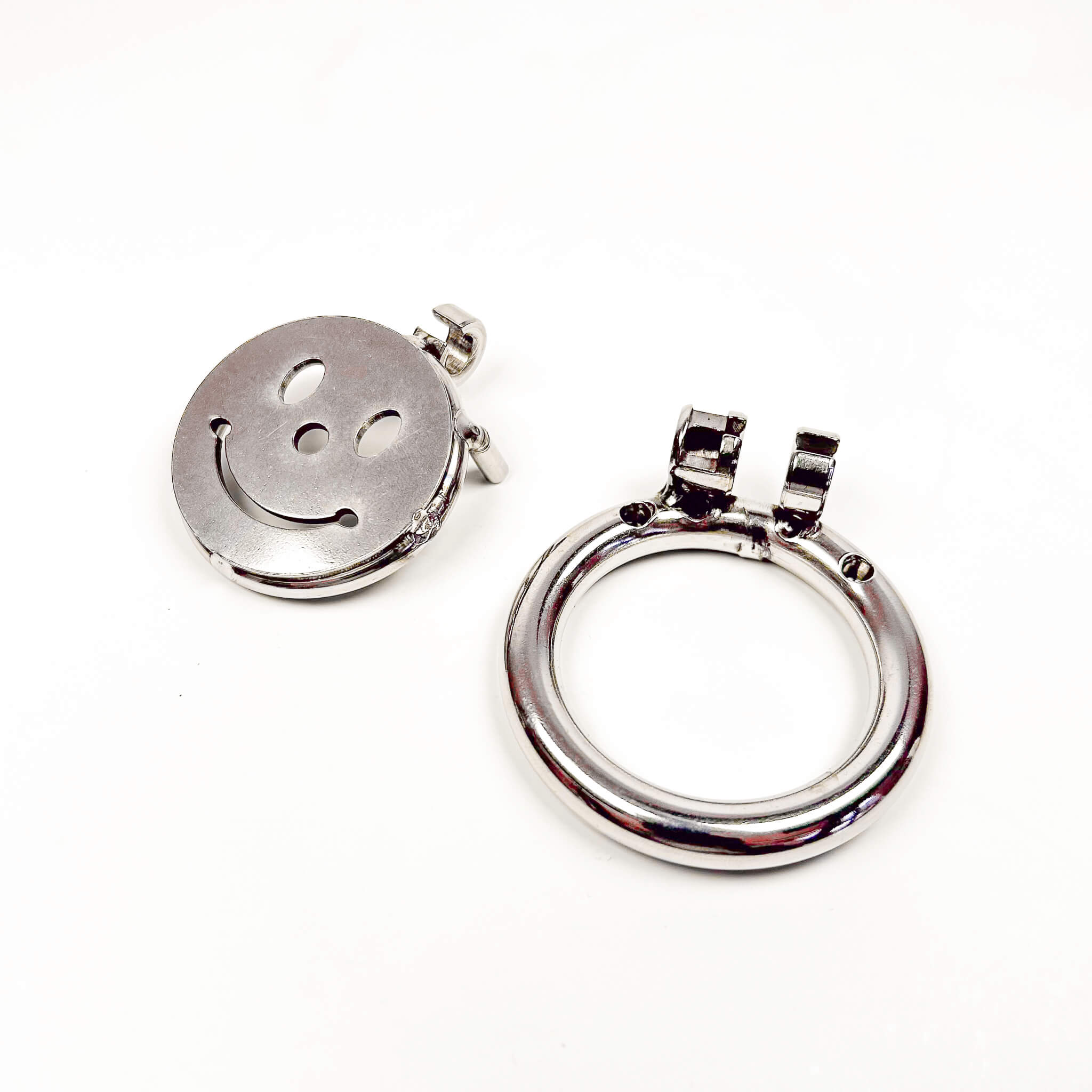 Locked & Smiling Flat Chastity Cage