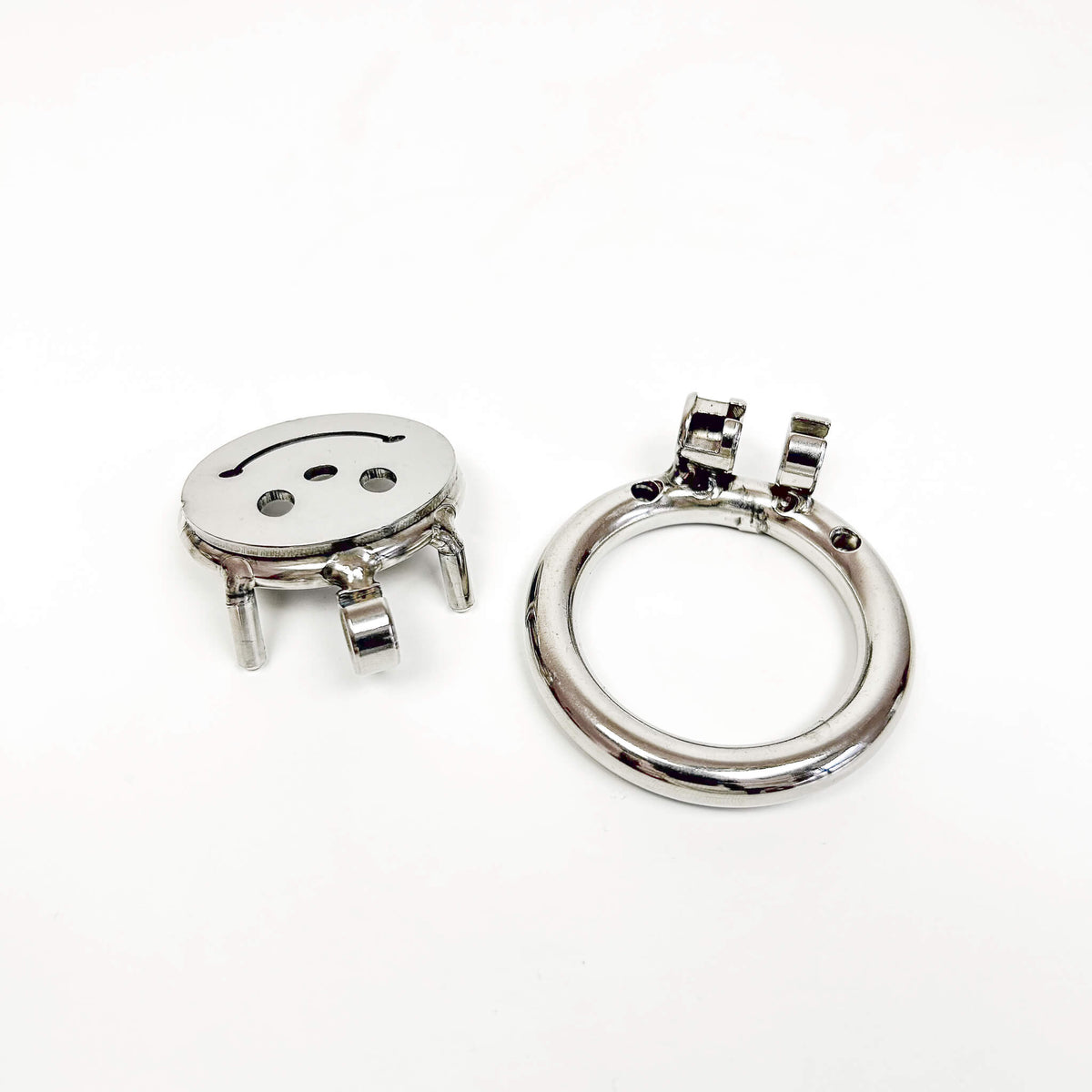 Locked & Smiling Flat Chastity Cage