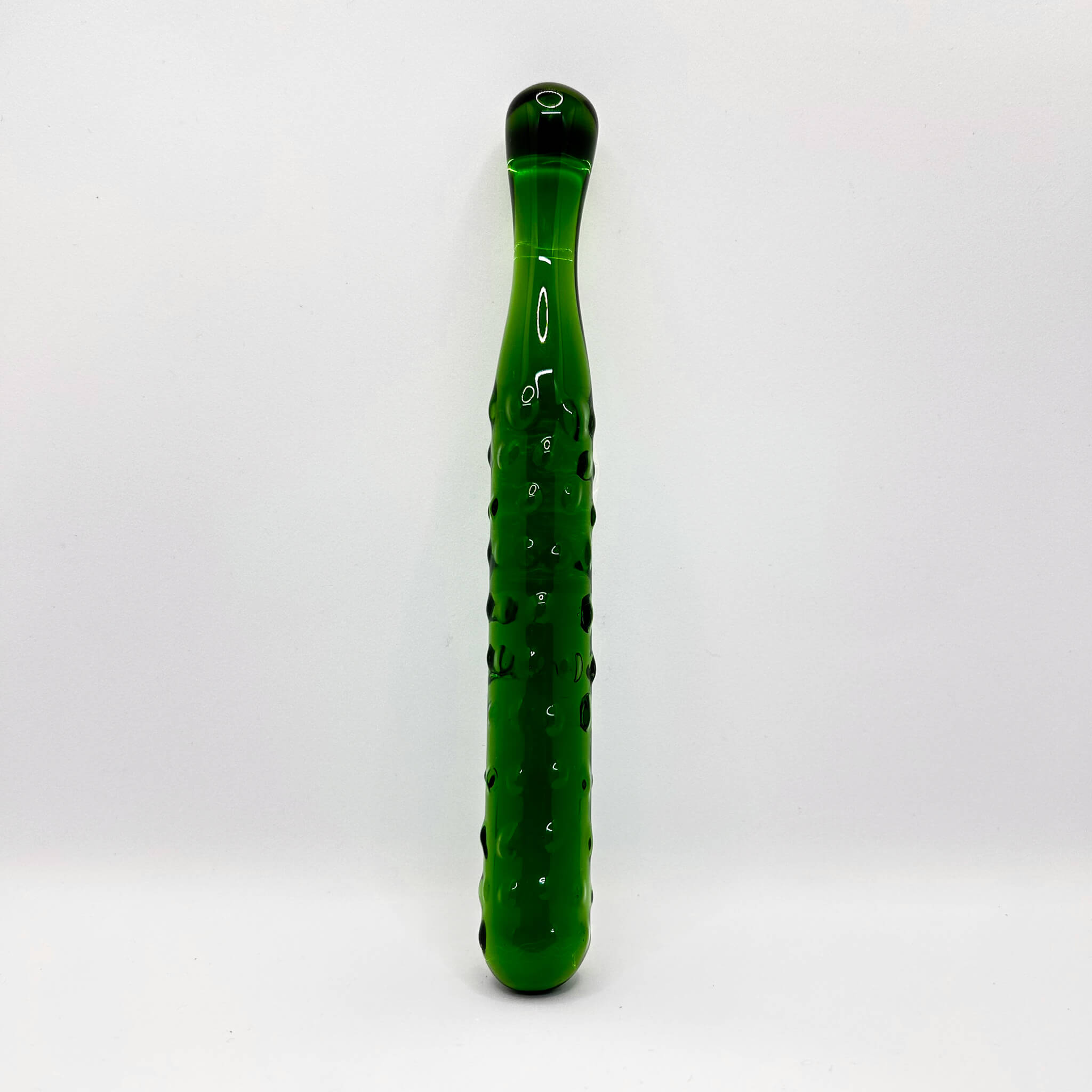 Loofah glass dildo