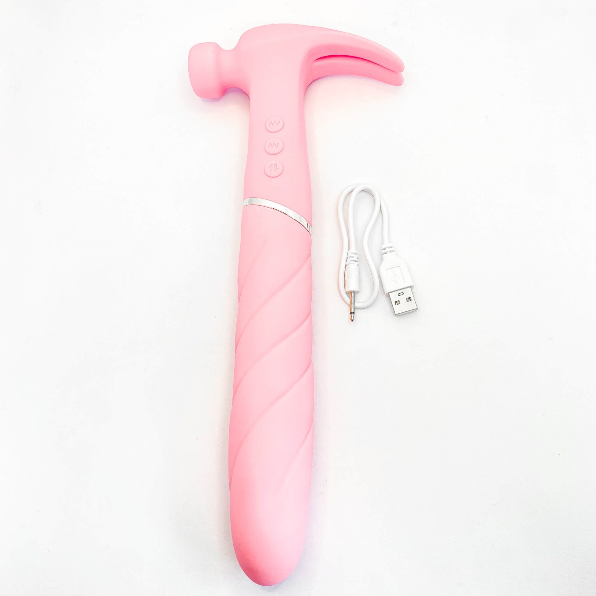 3 in 1 Sweet Hammer Vibrator Pink