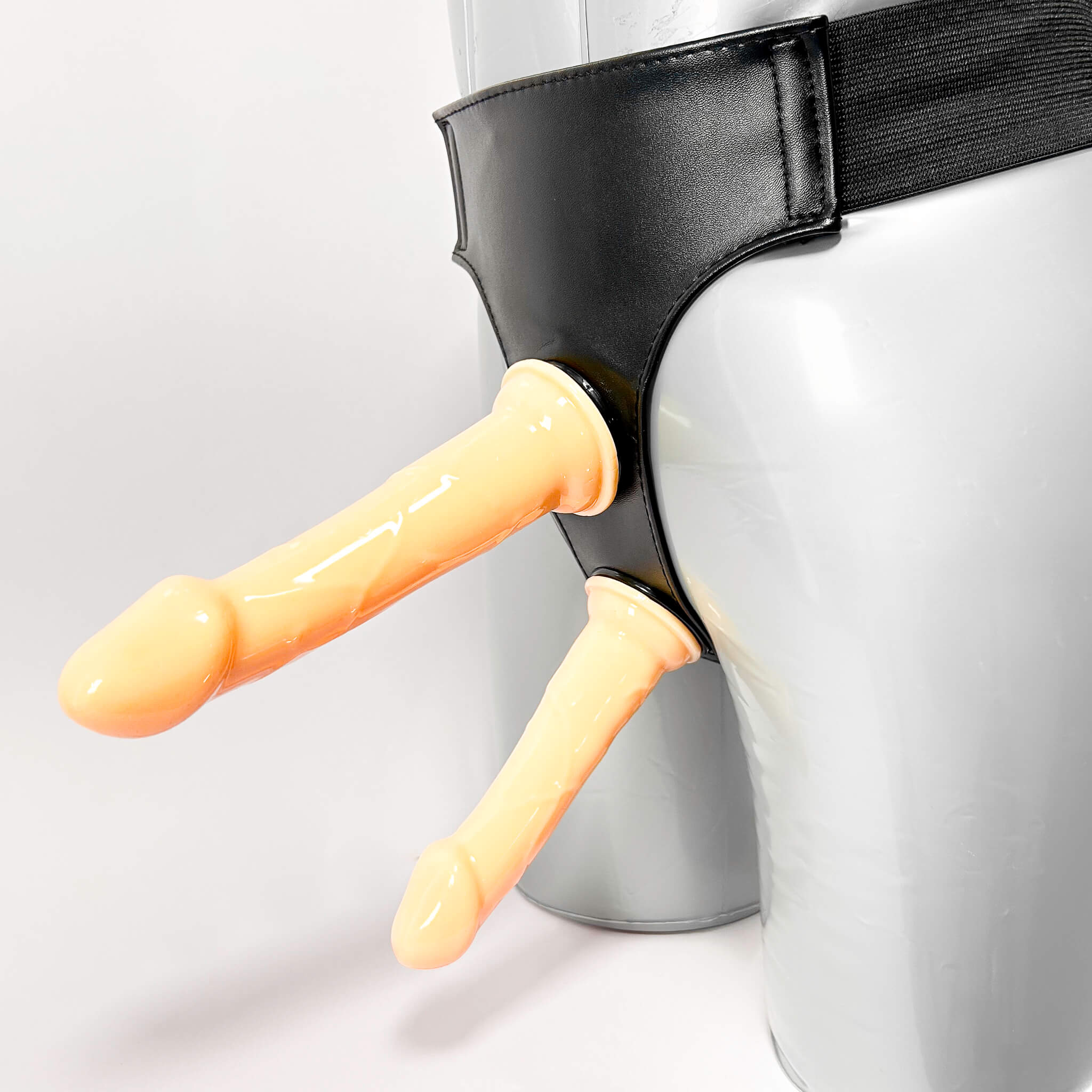 Peg Perfect Double Dildo Strap On on a white background