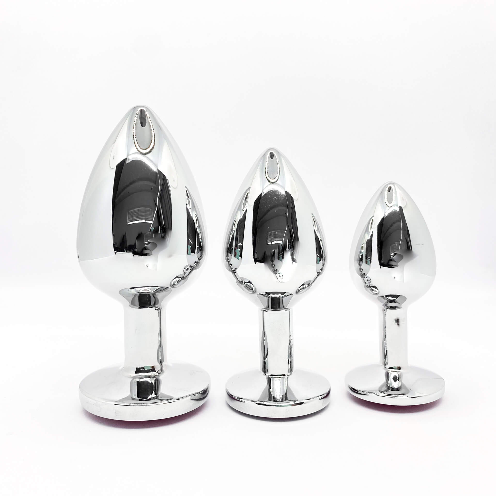 Pink Metal butt plug set