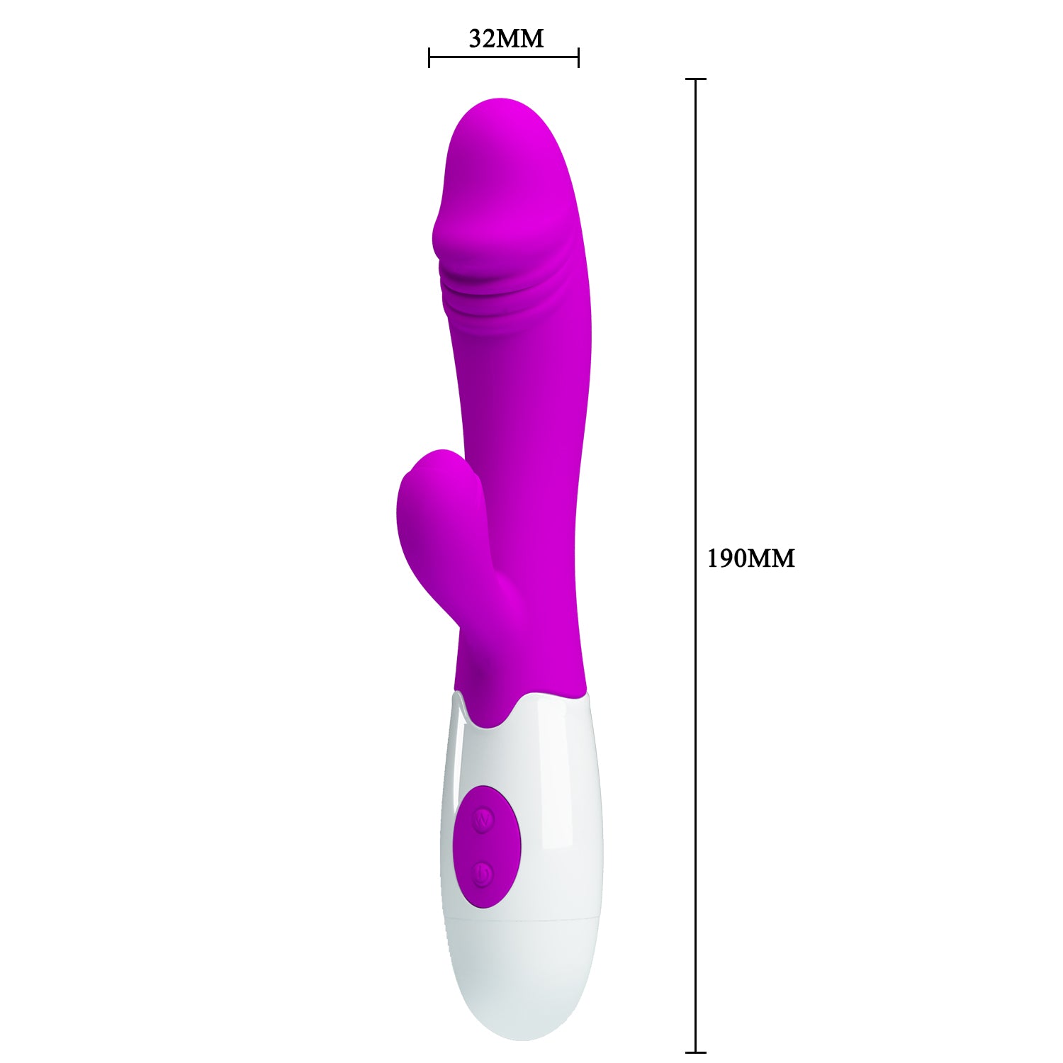 Pretty Love Snappy Dual Stimulating Vibrator dimensions