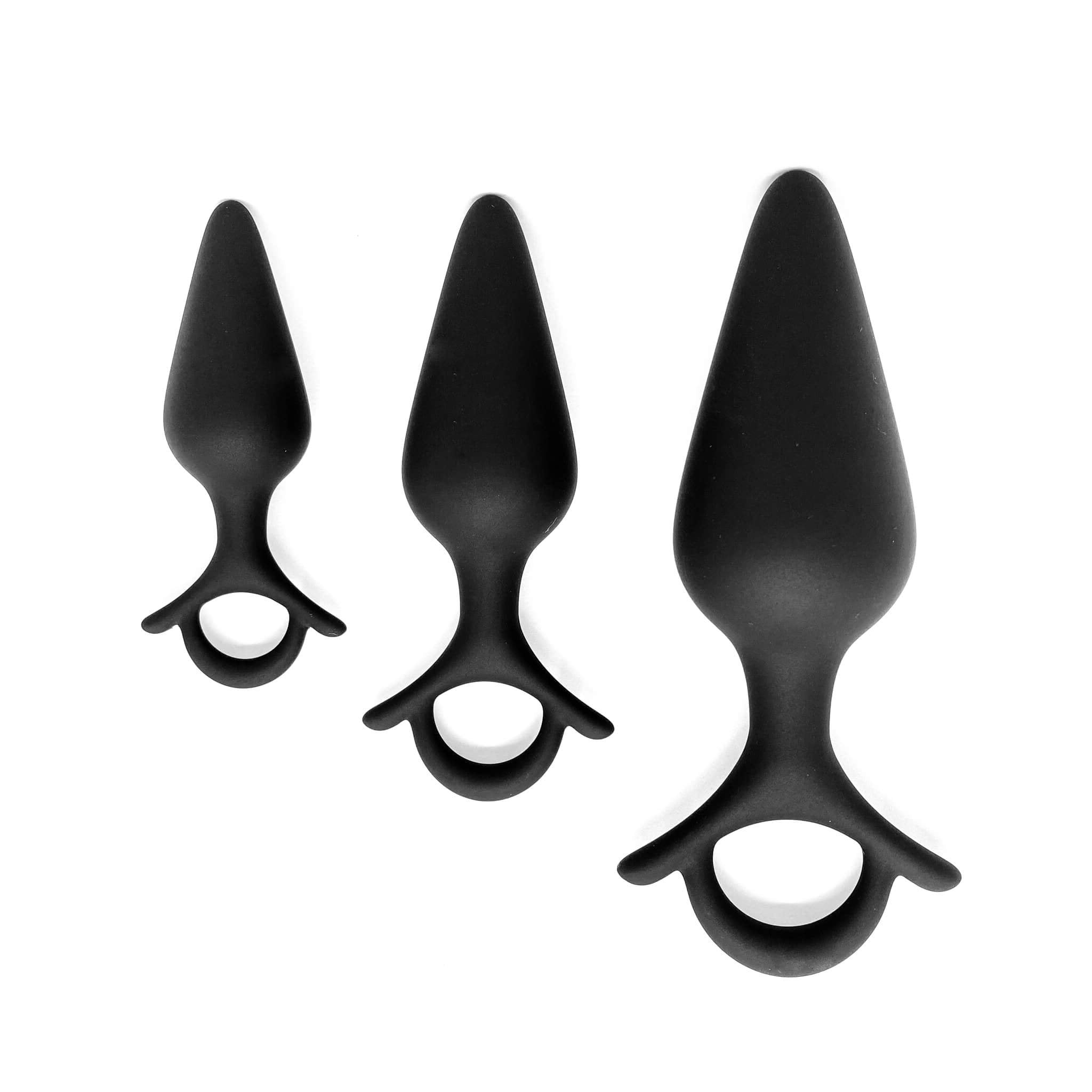 Safety Loop Triple Silicone Butt Plug Set (3pcs)