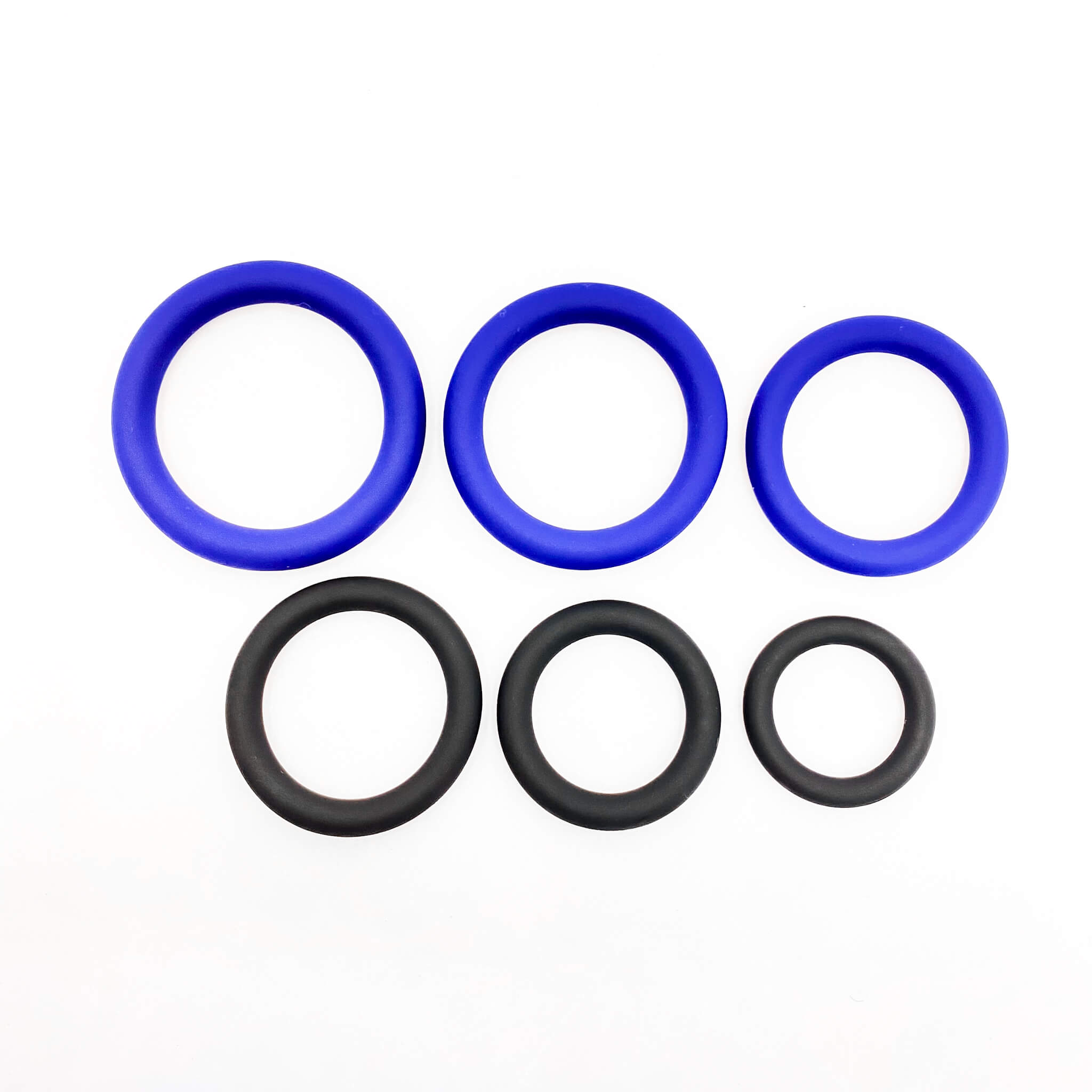 Silicone Penis Rings Set blue