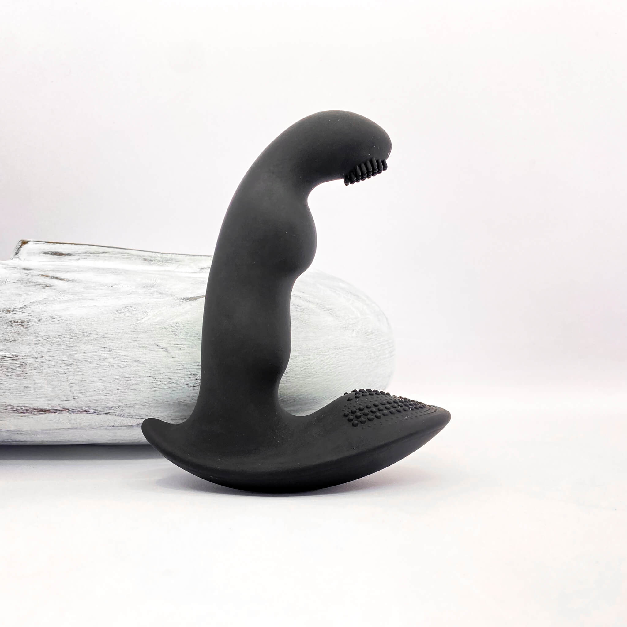 Small Ribbed Silicone Prostate Vibrator