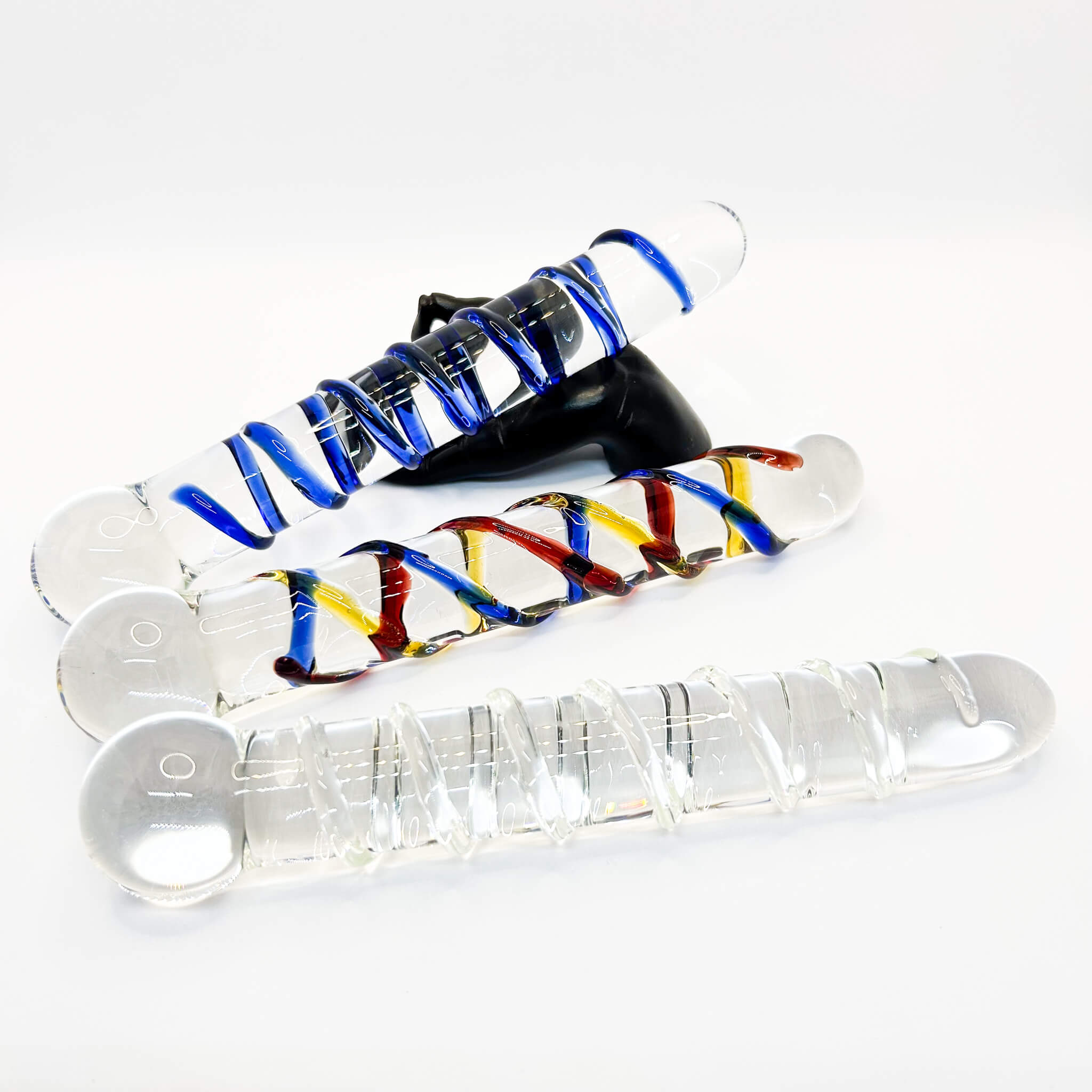 Swirly glass dildo