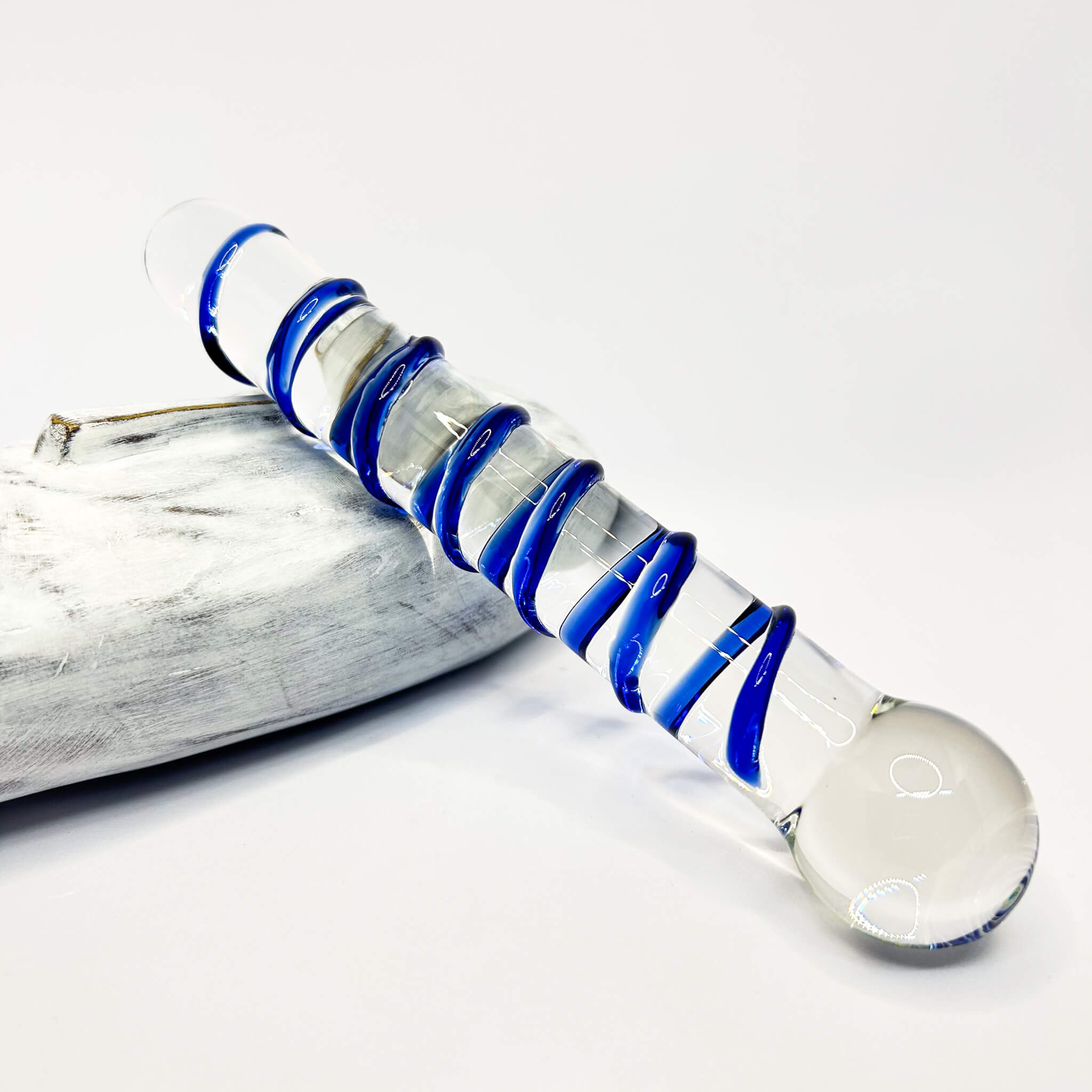 Swirly glass dildo for sale