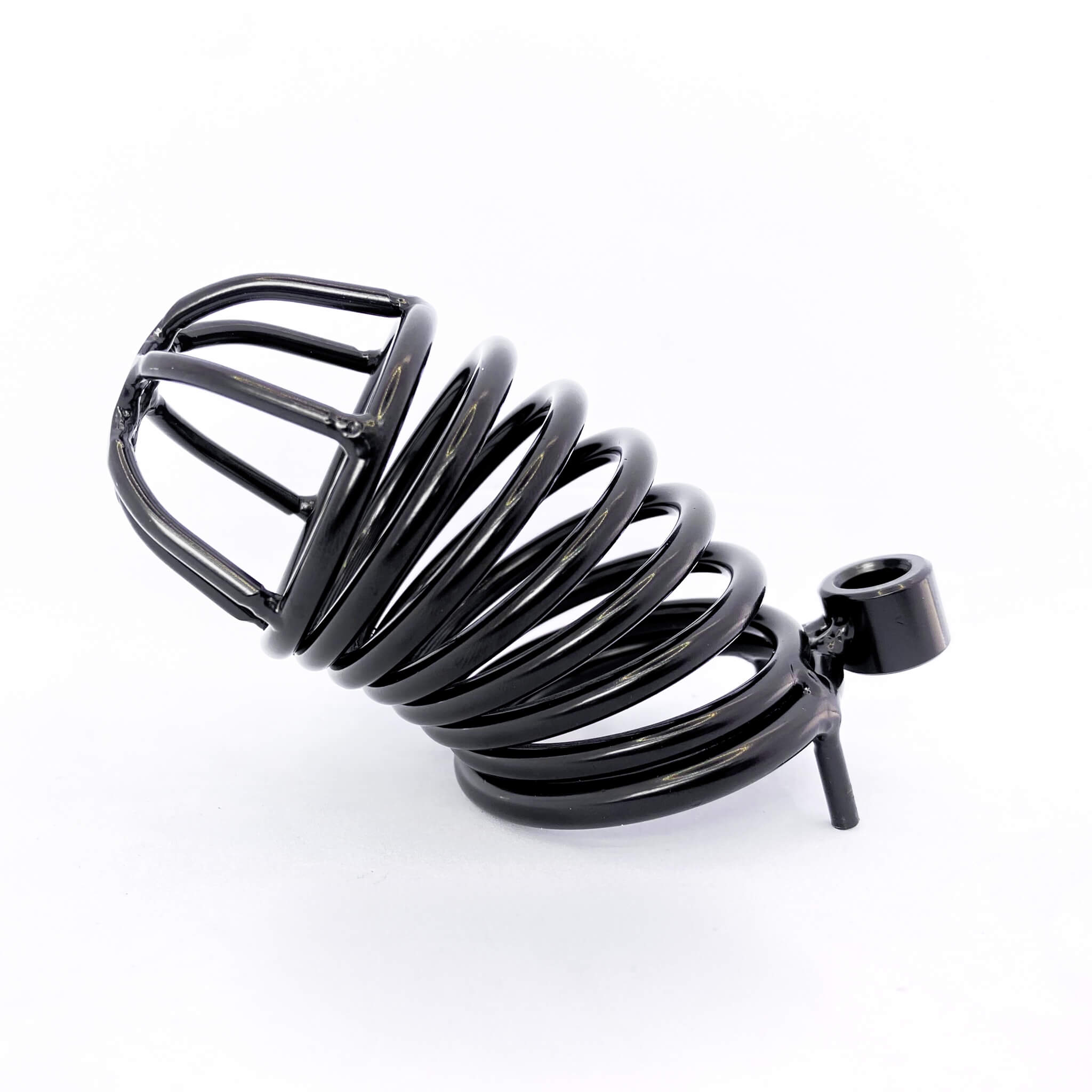 black metal chastity cock cage