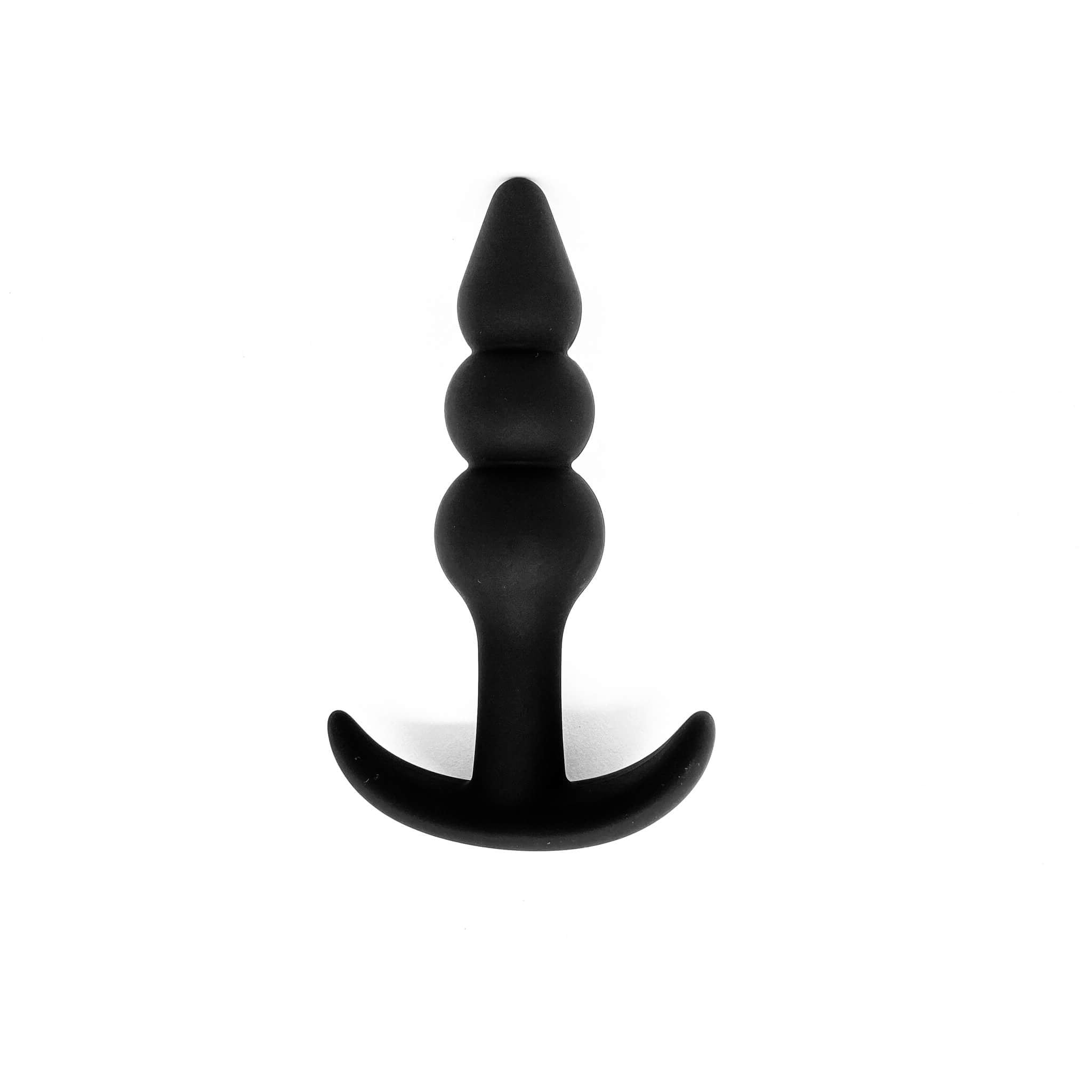 black silicone butt plug large