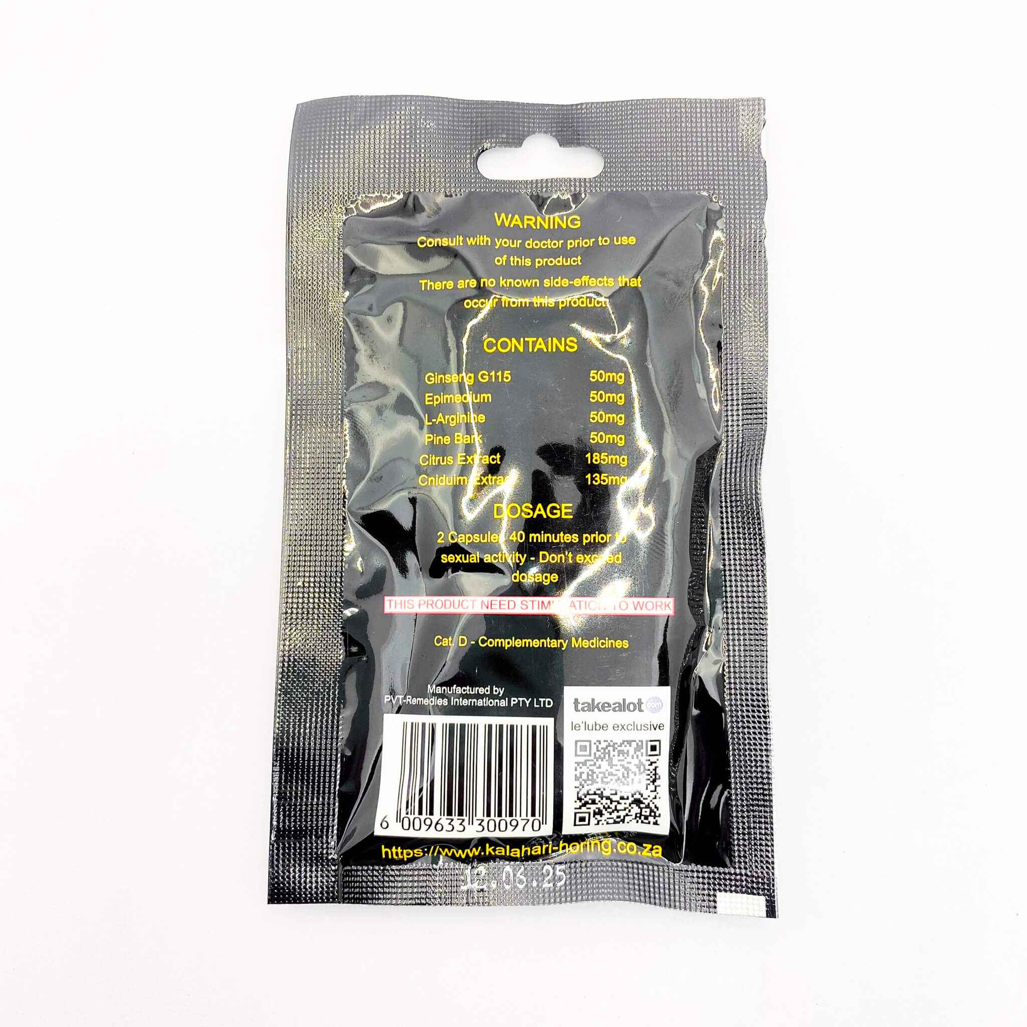 Kalahari Horing Male Enhancement and Erection Booster (15s)