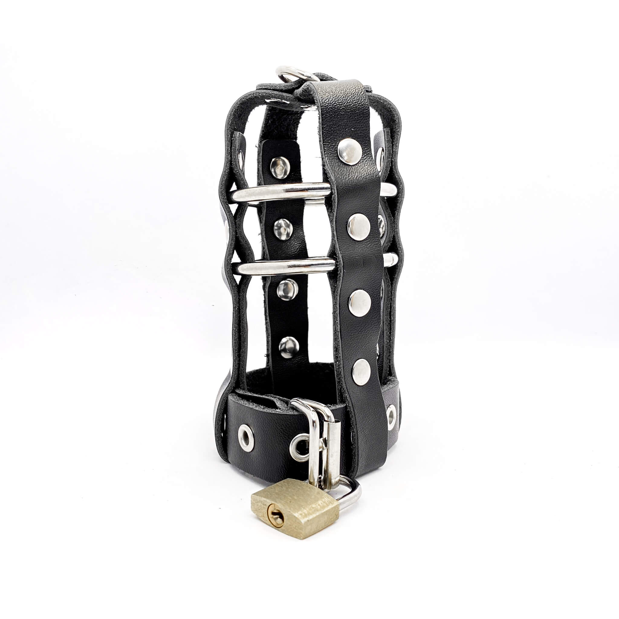 leather chastity cage