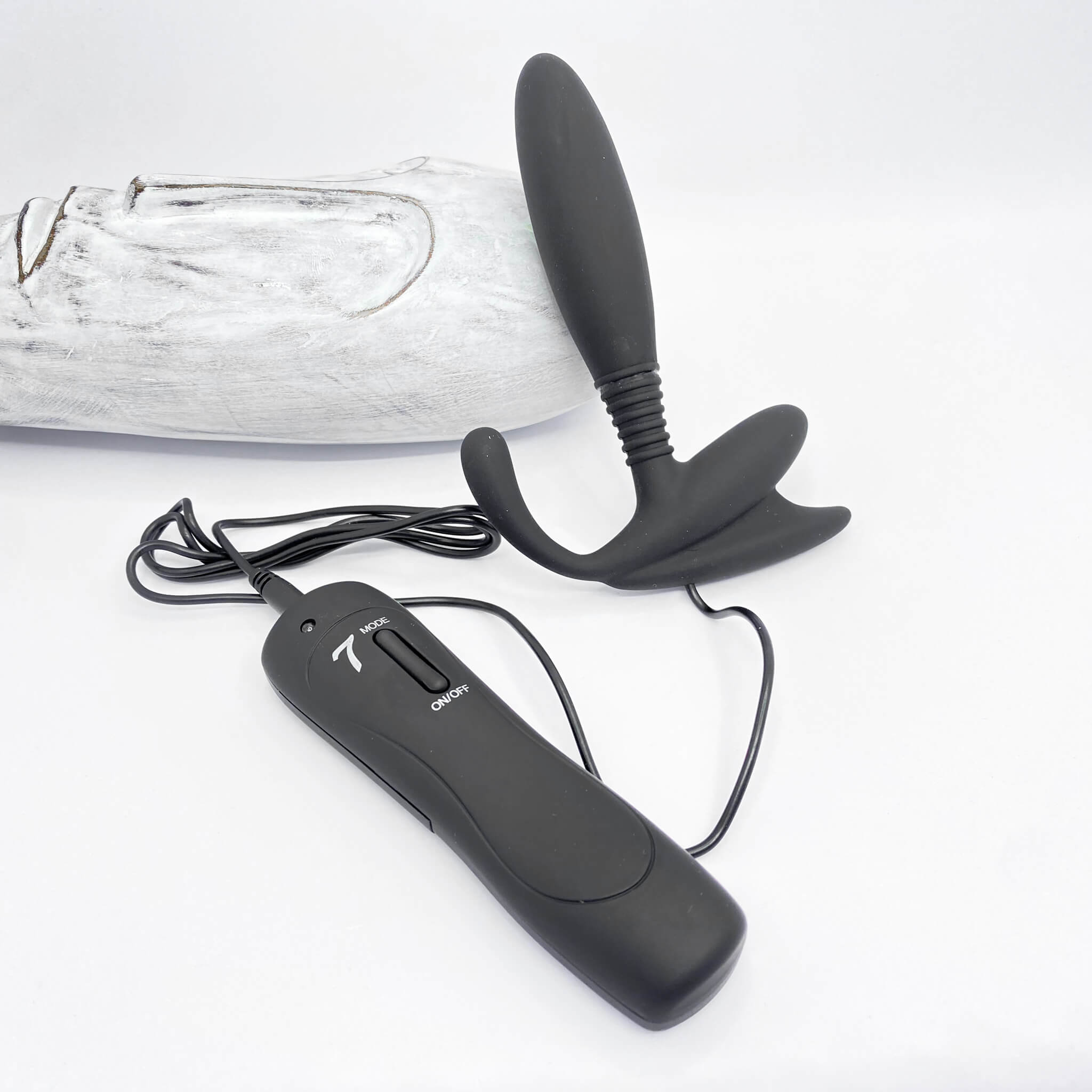 remote prostate massager black