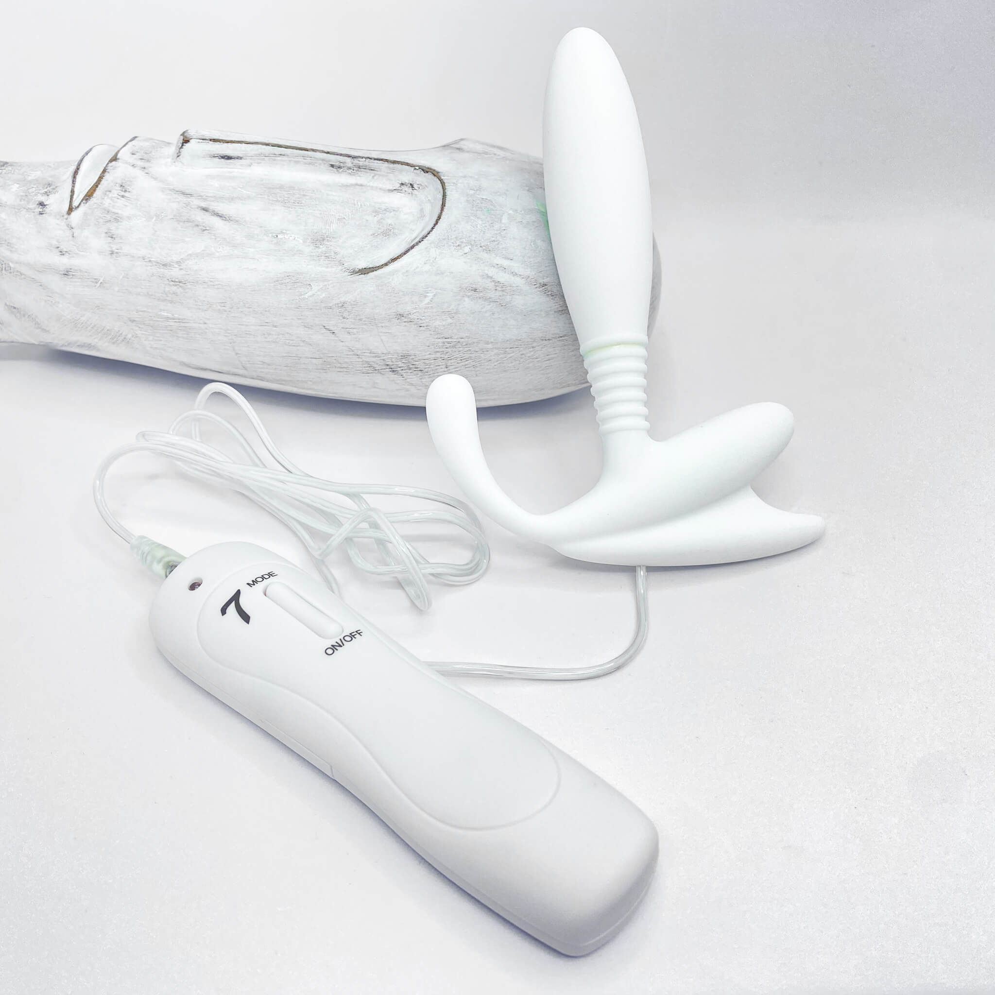 remote prostate massager white