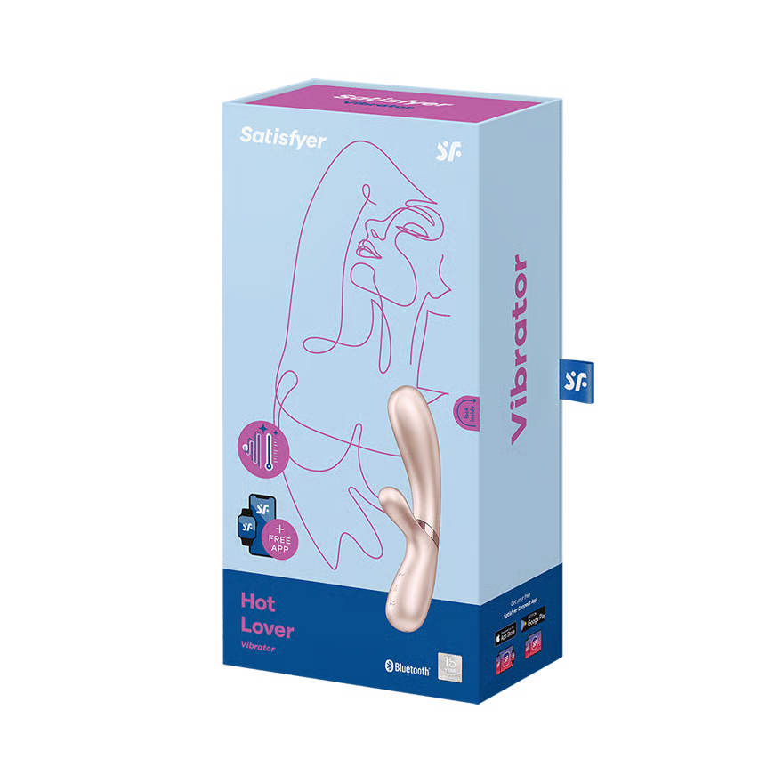Satisfyer Hot Lover vibrator packaging on a white background