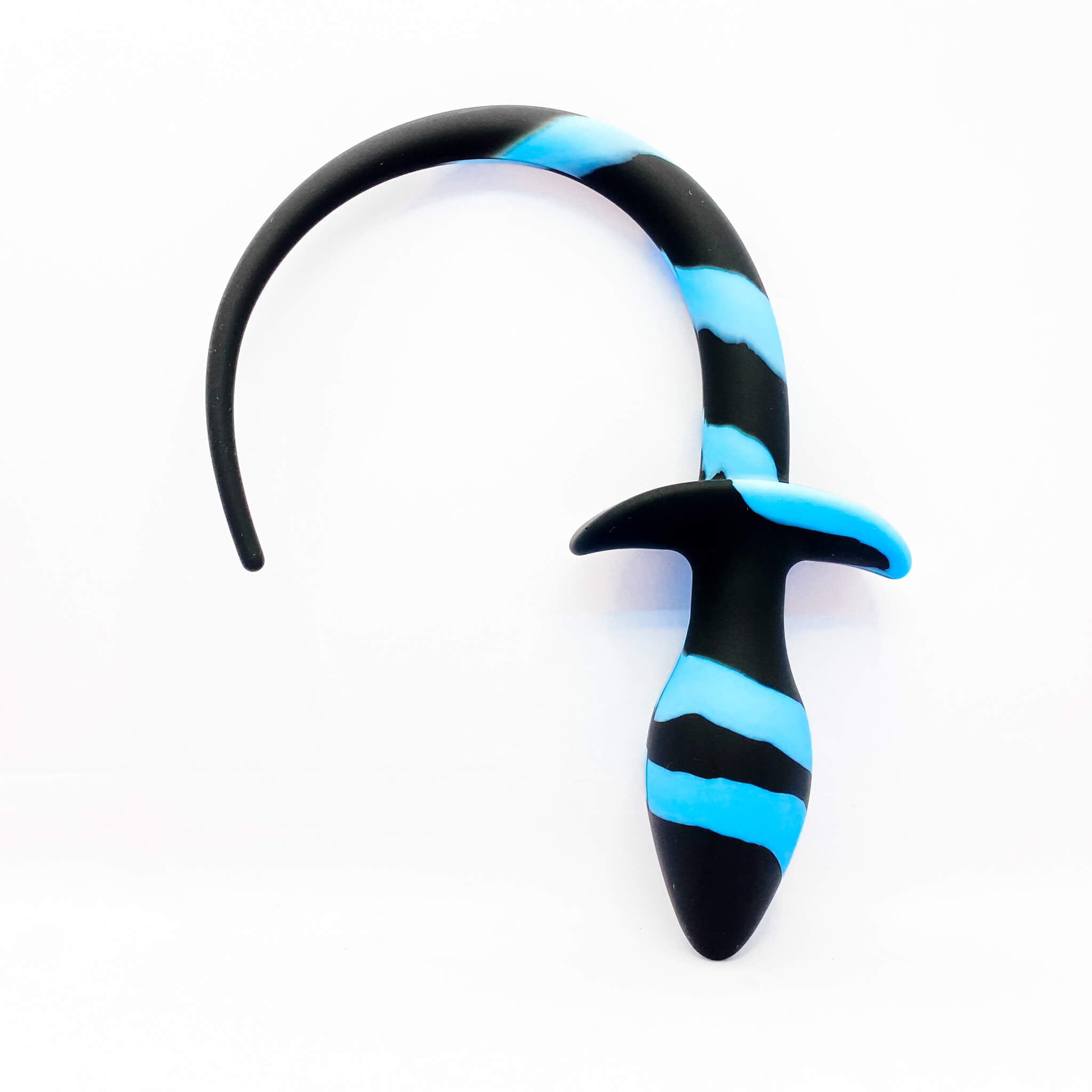 silicone tail plug black and blue
