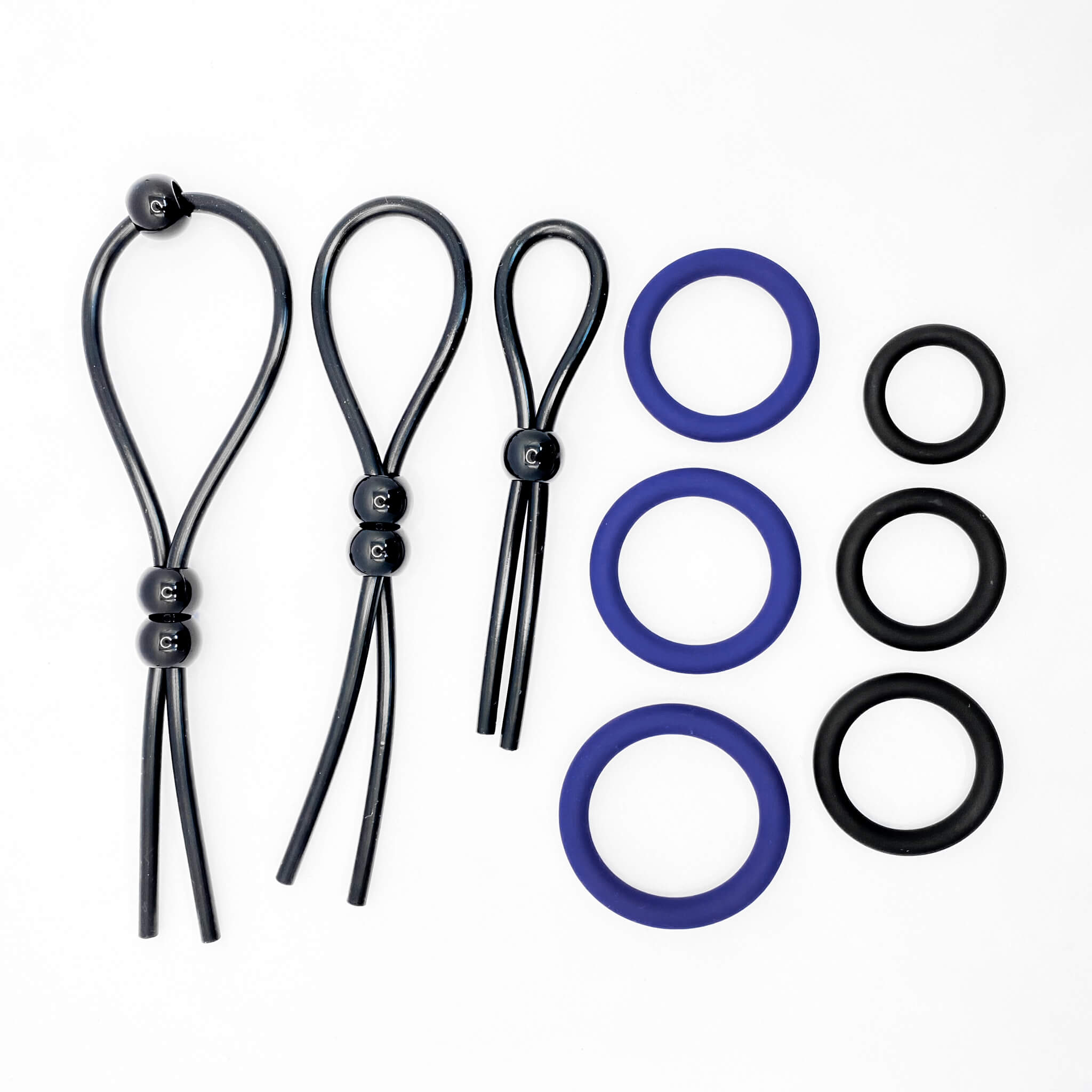 silicone cock ring set blue