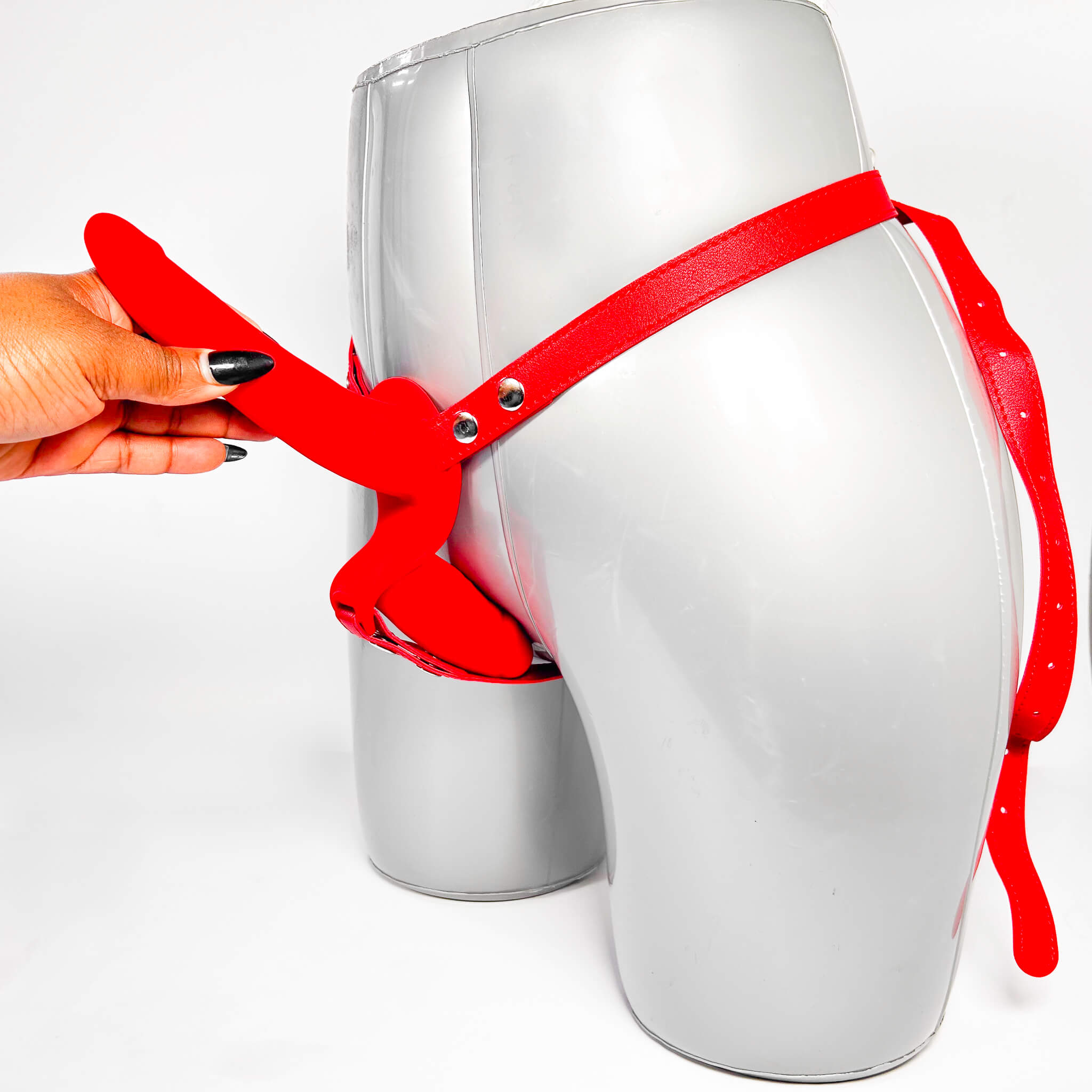 strap on with internal and external dildo