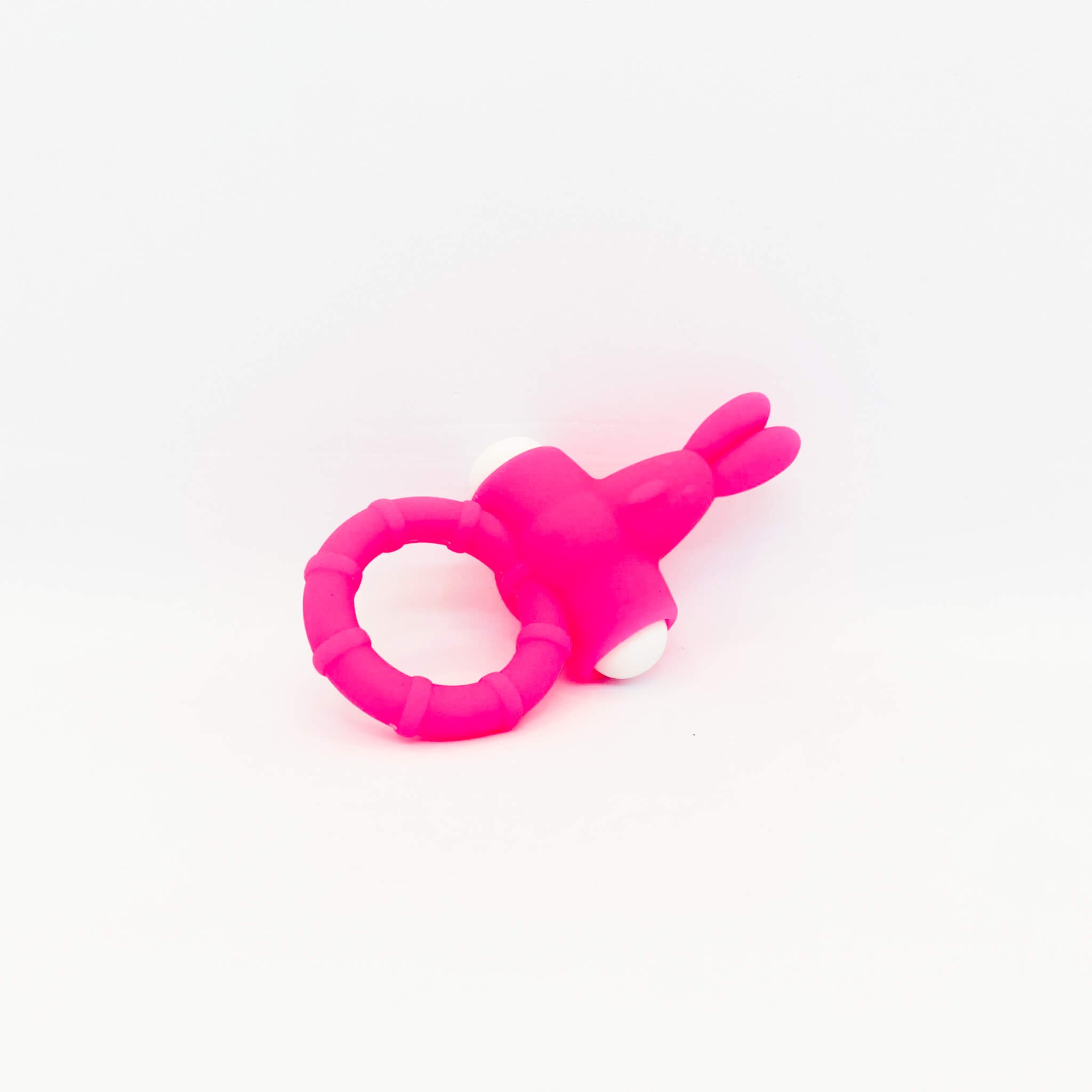 vibrating cock ring with bunny ears pink