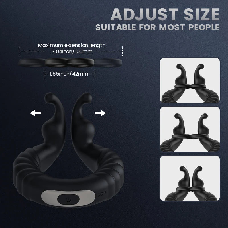 Rabbit Rocker 10 Speed Rechargeable Vibrating Cock Ring - 4Play Essentials