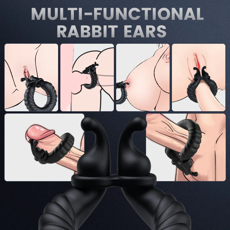 Rabbit Rocker 10 Speed Rechargeable Vibrating Cock Ring - 4Play Essentials