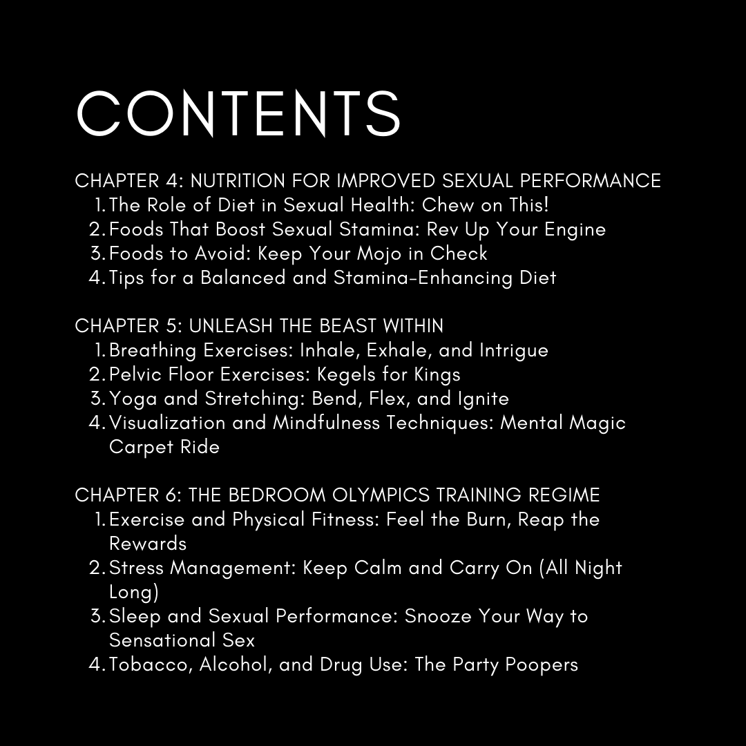 Boost Your Sexual Stamina eBook contents page 2