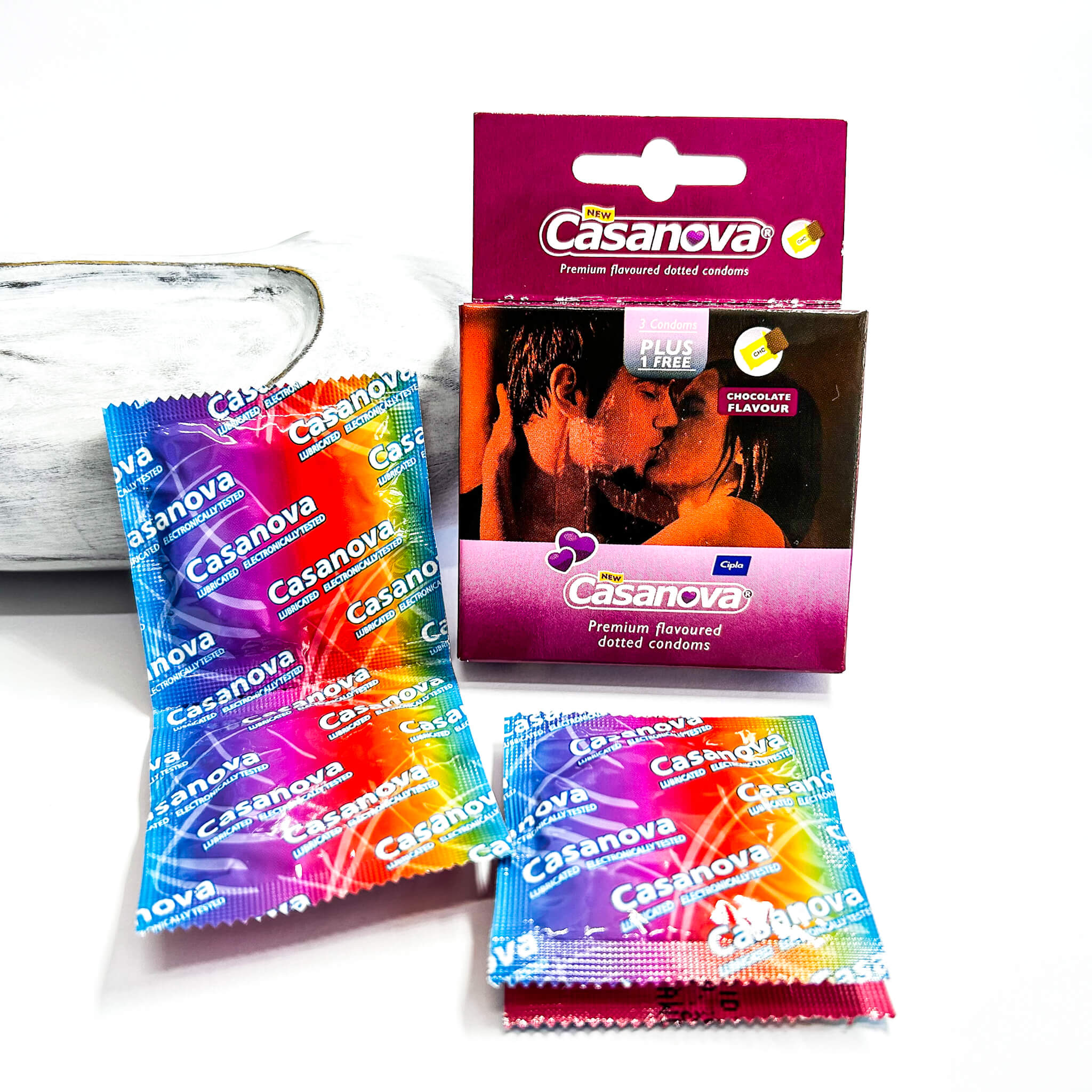 Casanova Premium Dotted Condoms 4s - Chocolate
