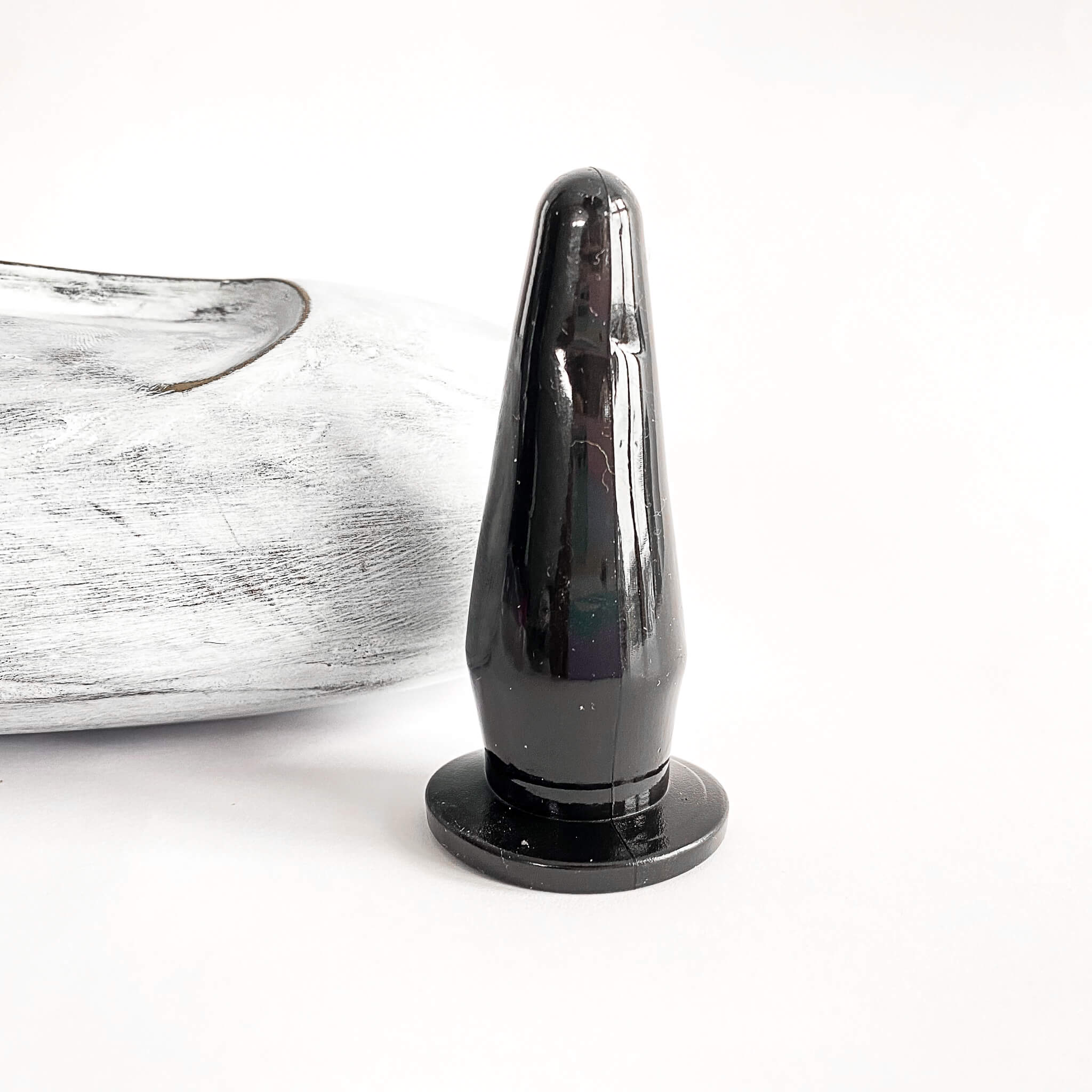 Hollow Silicone Butt Plug black