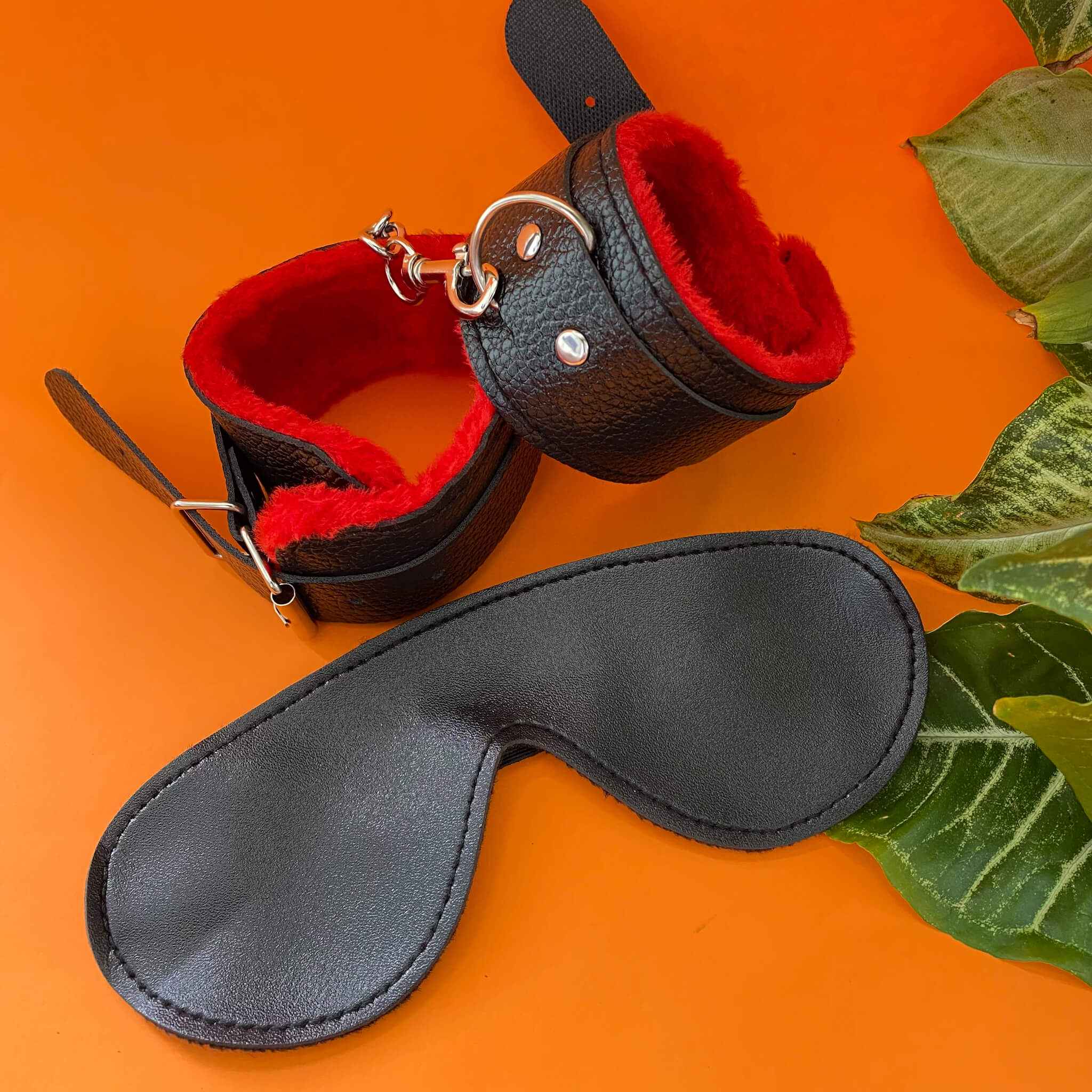 Blindfold & Cuffs Light Bondage Kit (2-pieces)