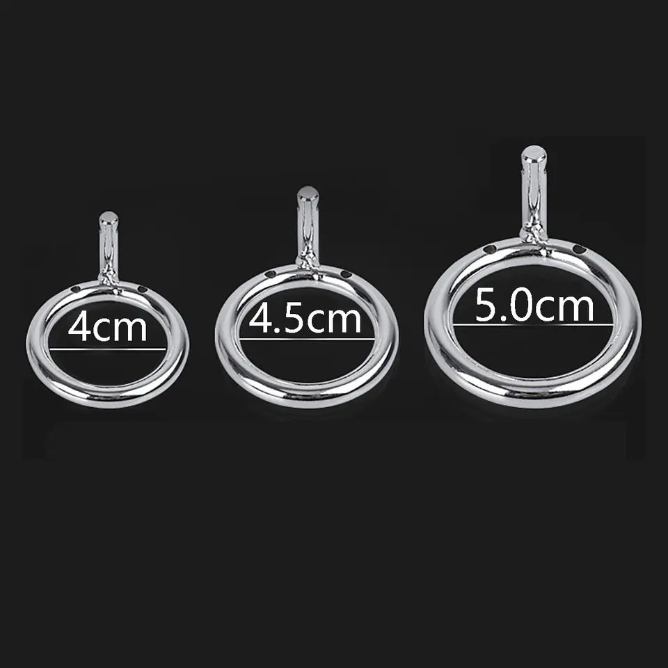 Jail Bird Metal Chastity Cage base ring