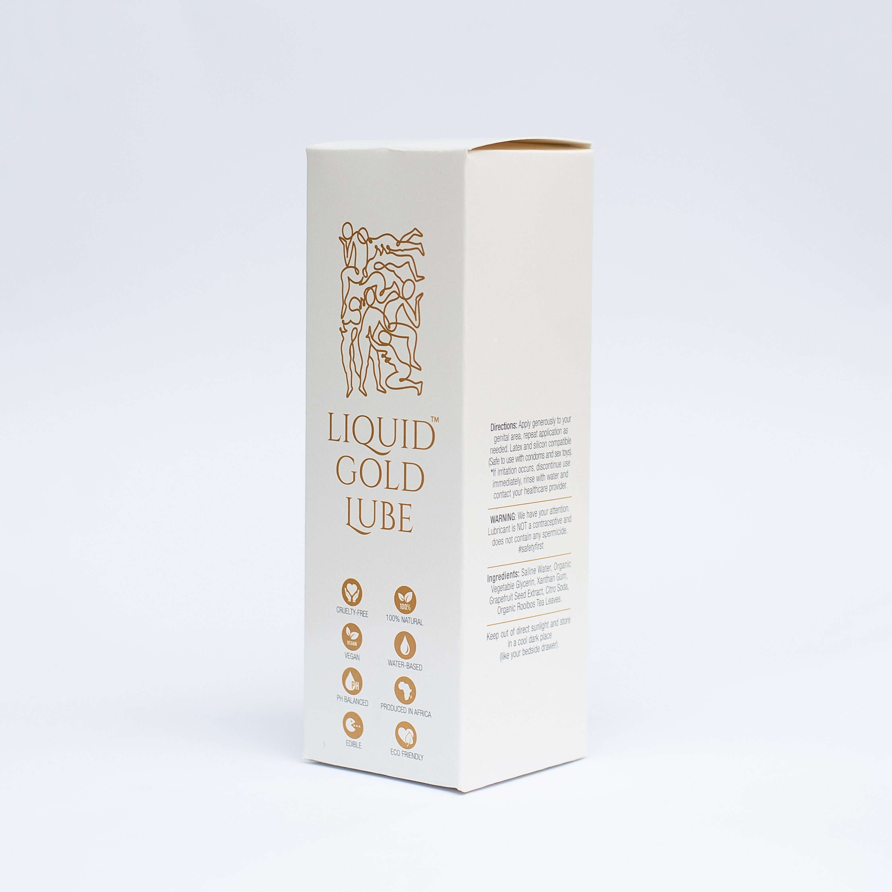 Liquid gold water based personal lubricant