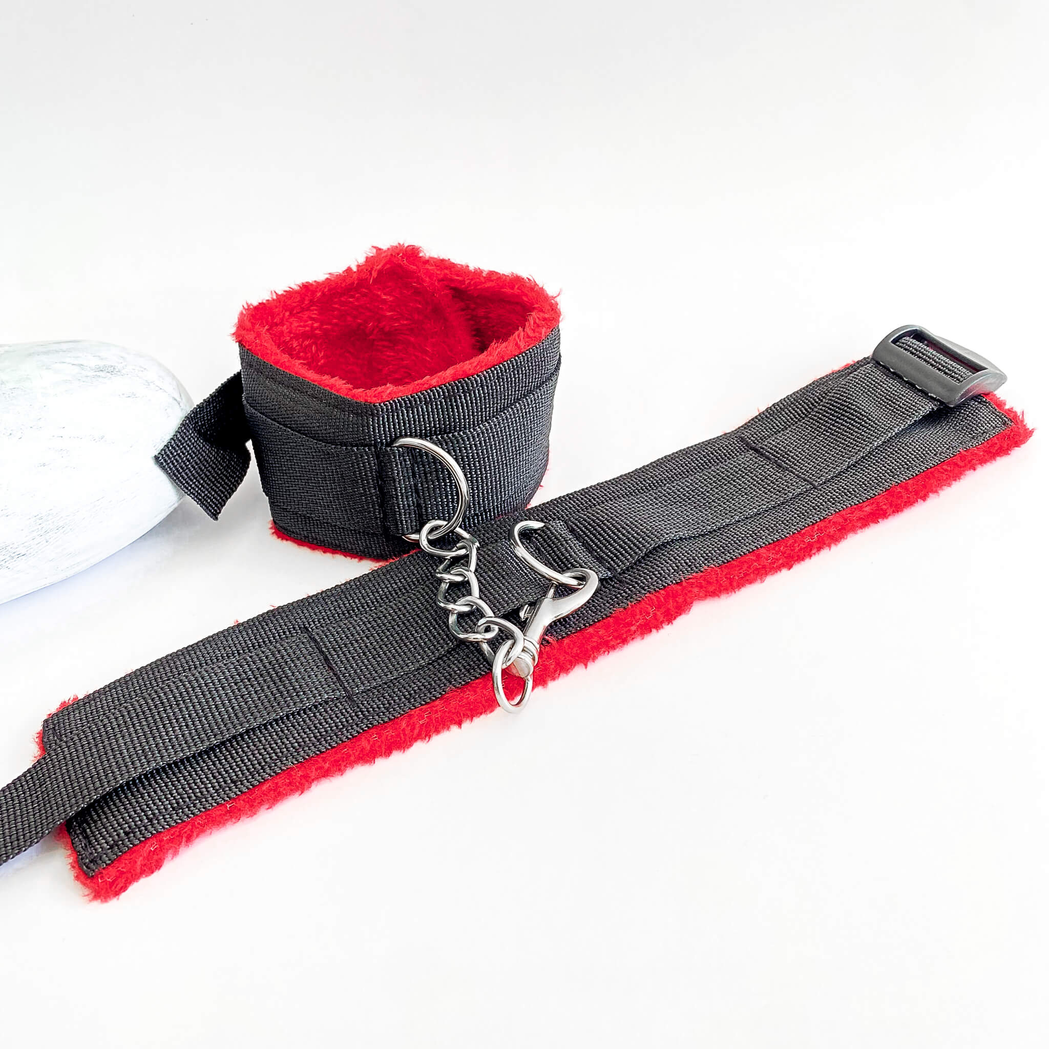 Nylon Handcuffs red and black