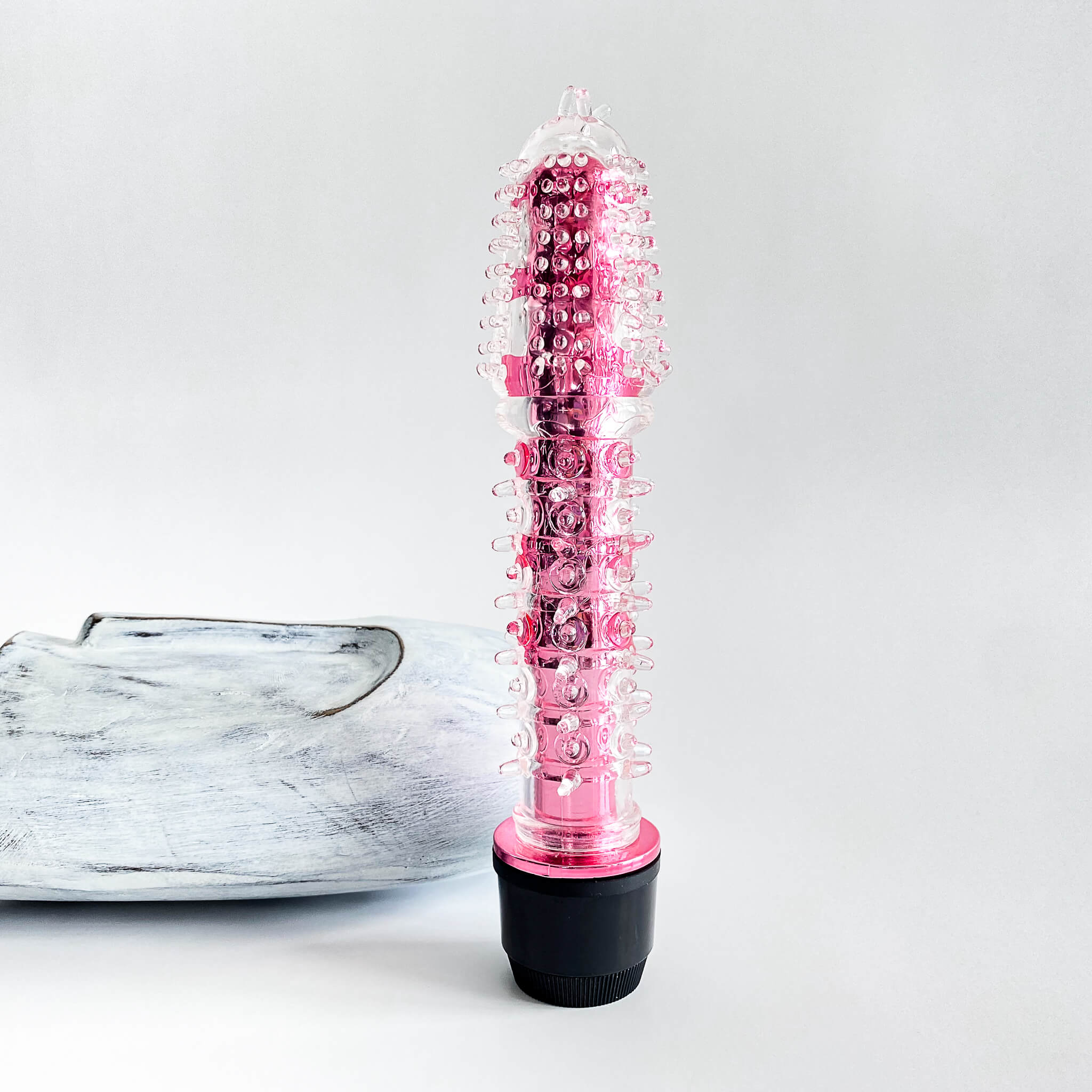 Pink Spiky Big Bullet Dildo Vibrator