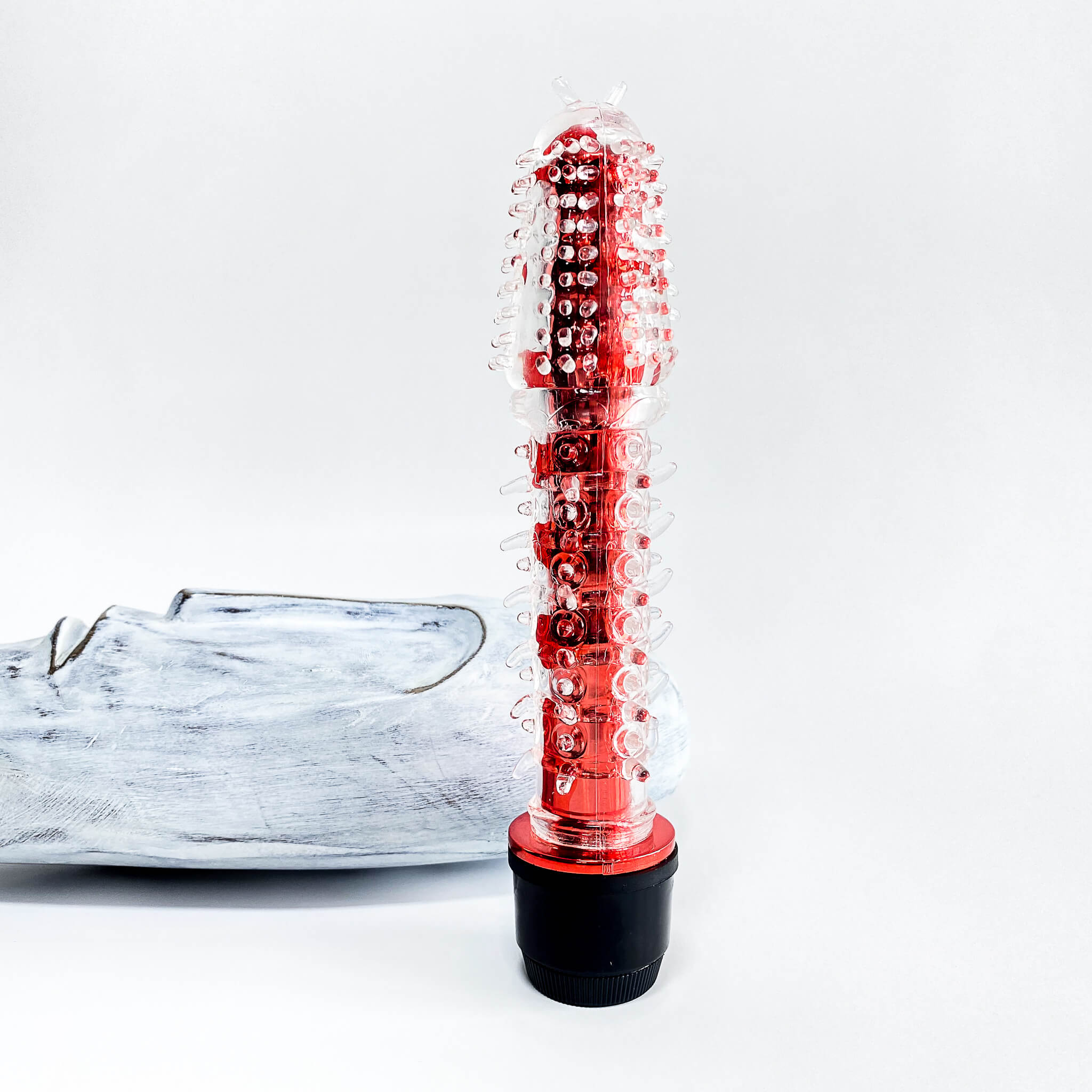 red Spiky Big Bullet Dildo Vibrator