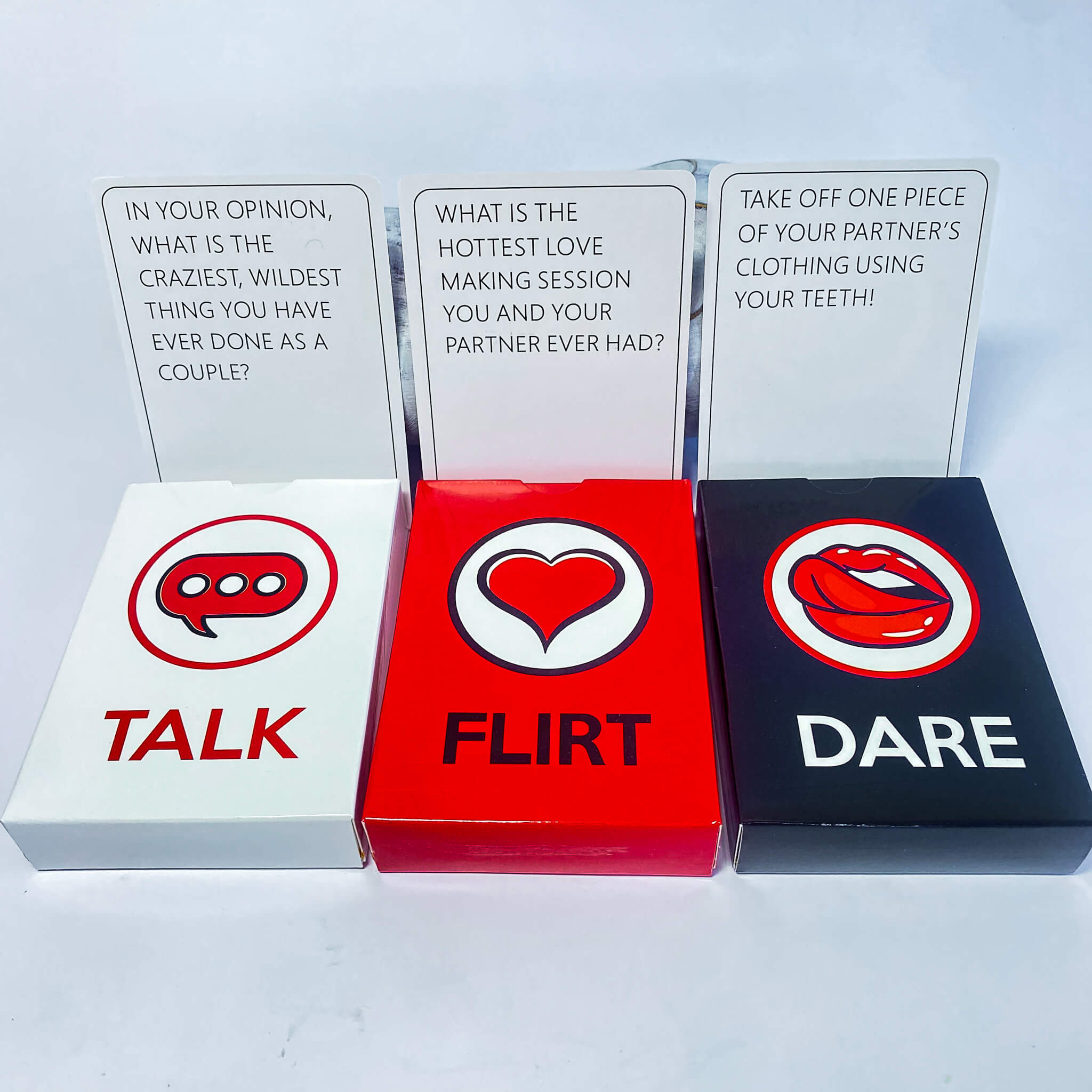 Talk, Flirt or Dare adult Card Game