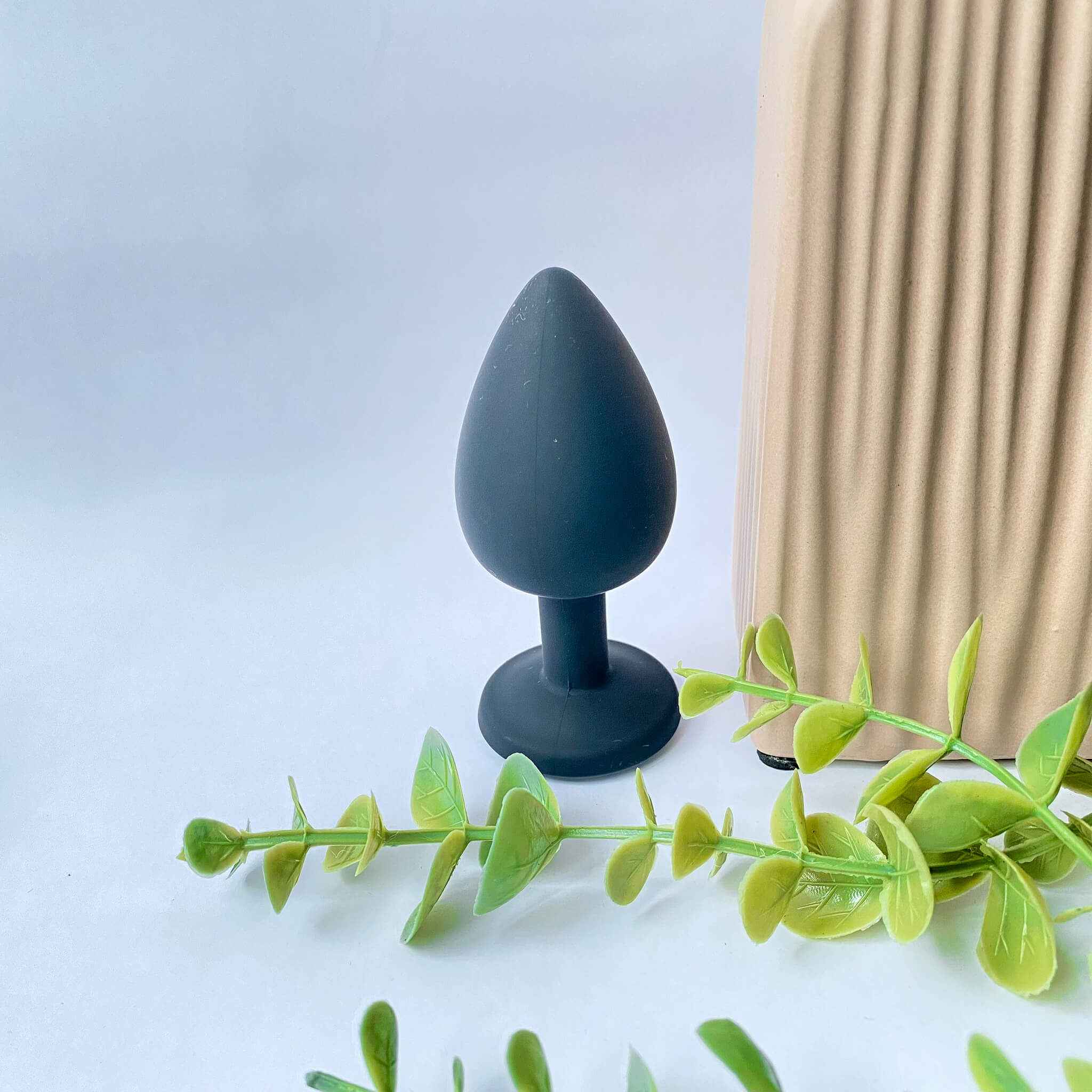 Black Silicone Jewelled Butt Plugs